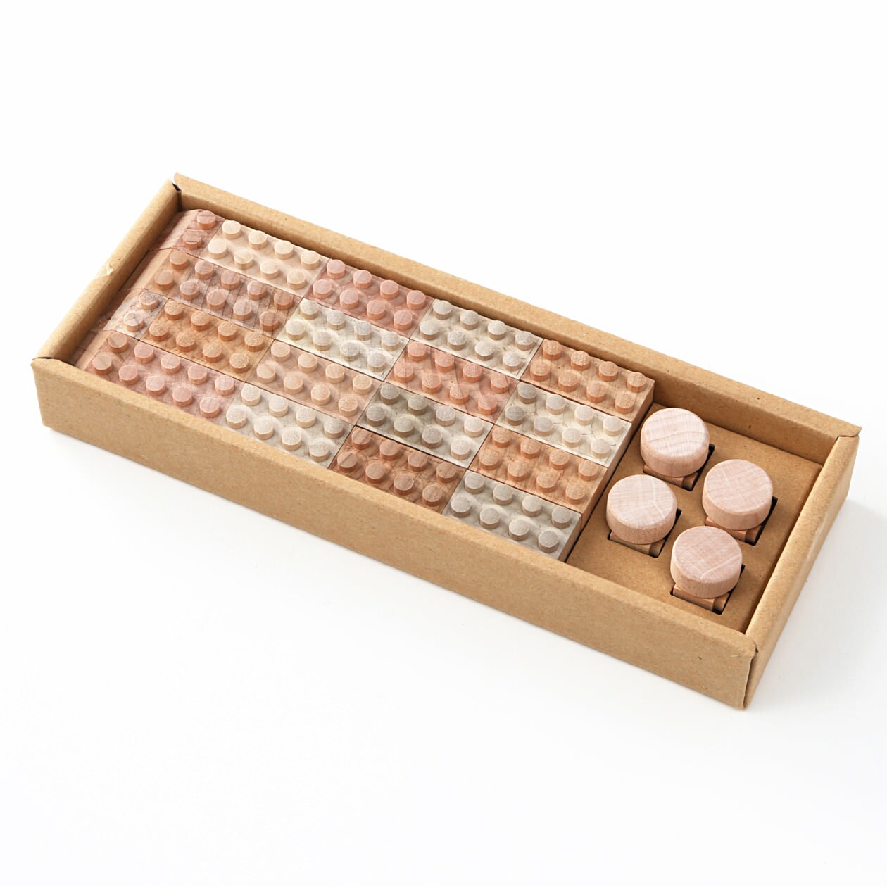 日本の木のおもちゃ＿木のブロック・もくロック・小　２４ピース・対象年令３歳以上