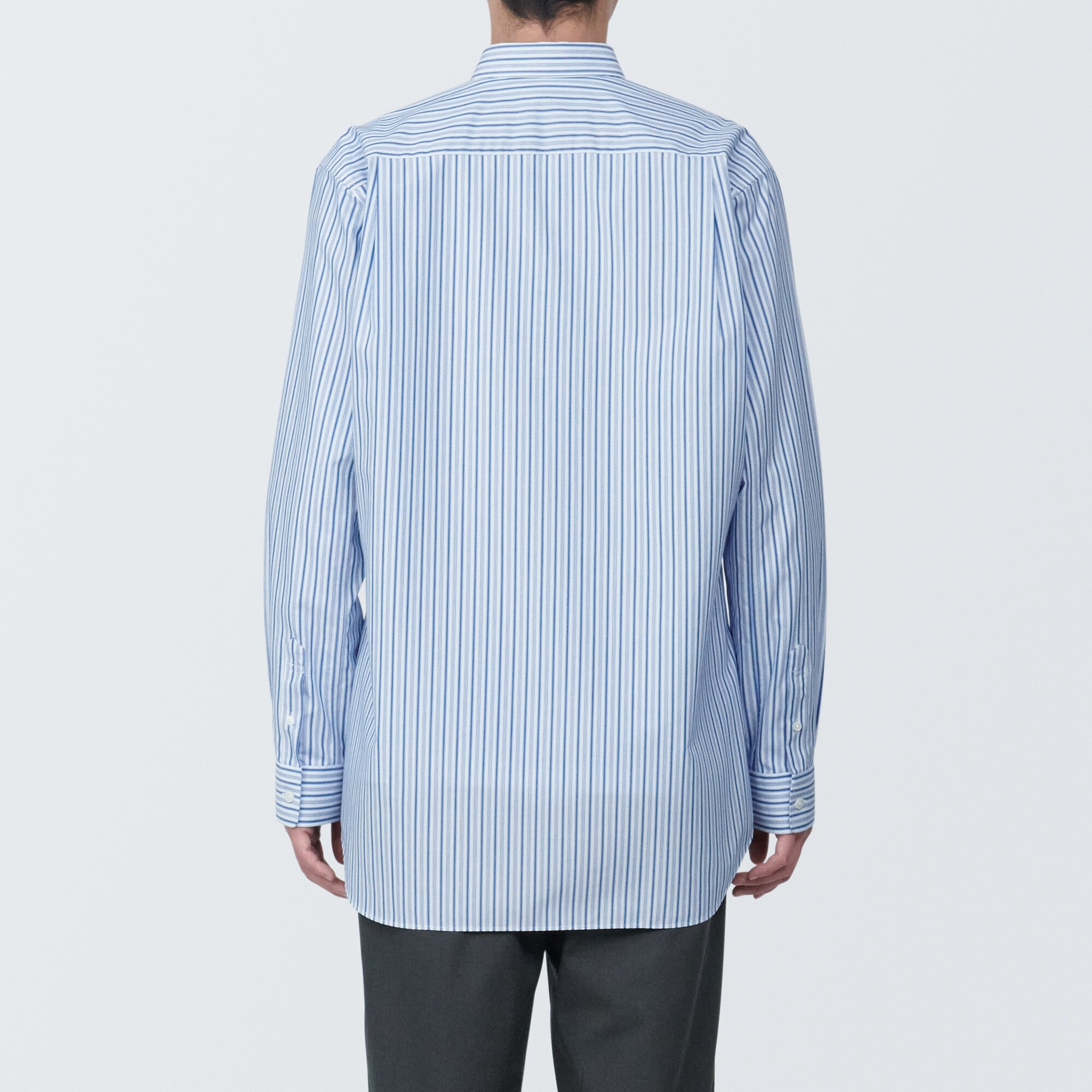 紳士　ノンアイロンリラックスフィット長袖シャツ