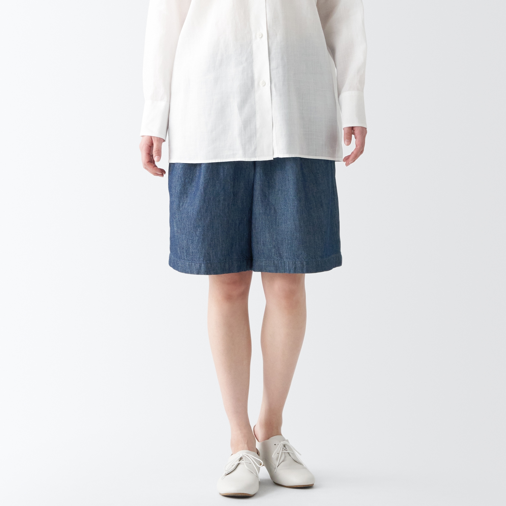 ラミーコットンデニムショートパンツ（婦人）
