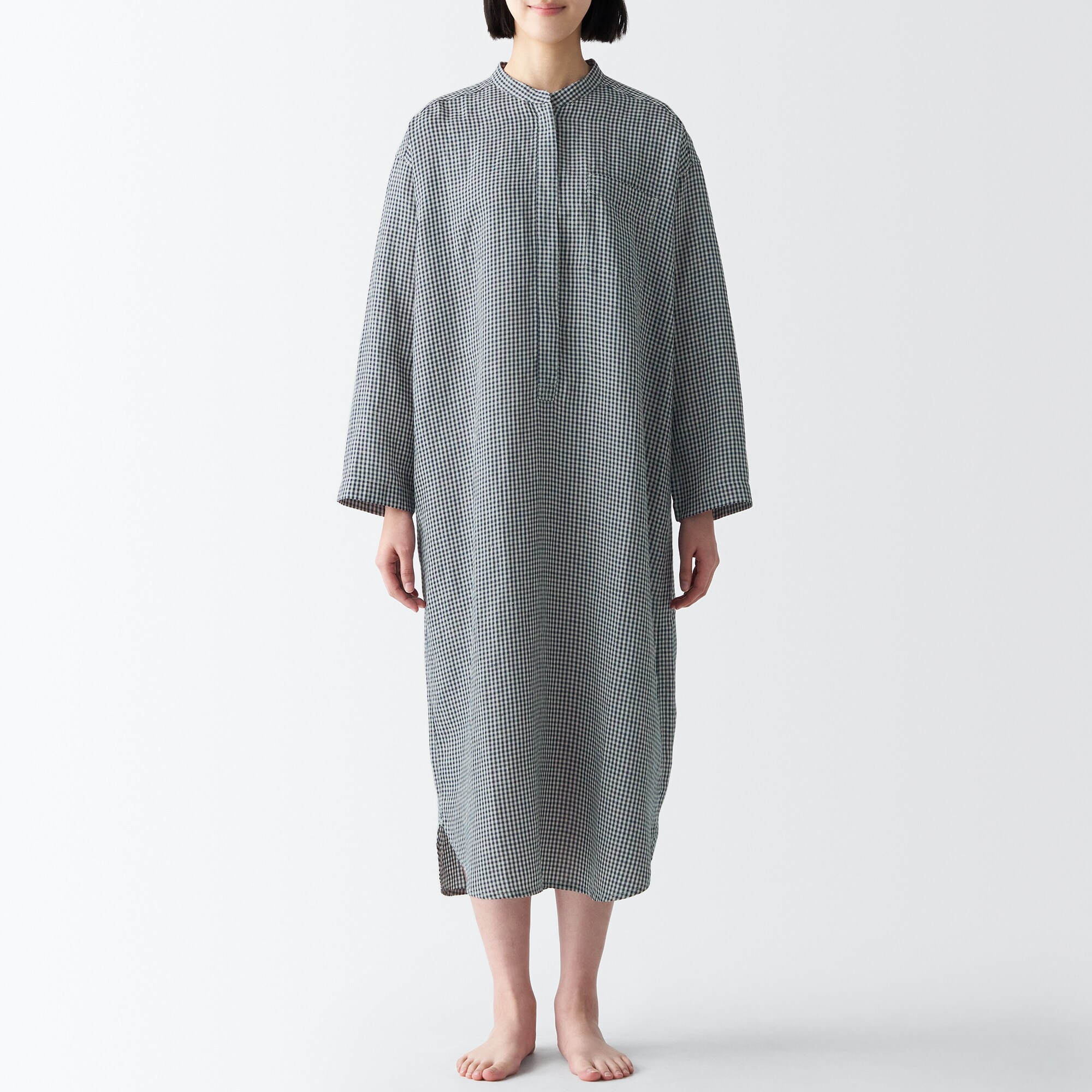 天然由来の接触冷感　リヨセル麻クルタ