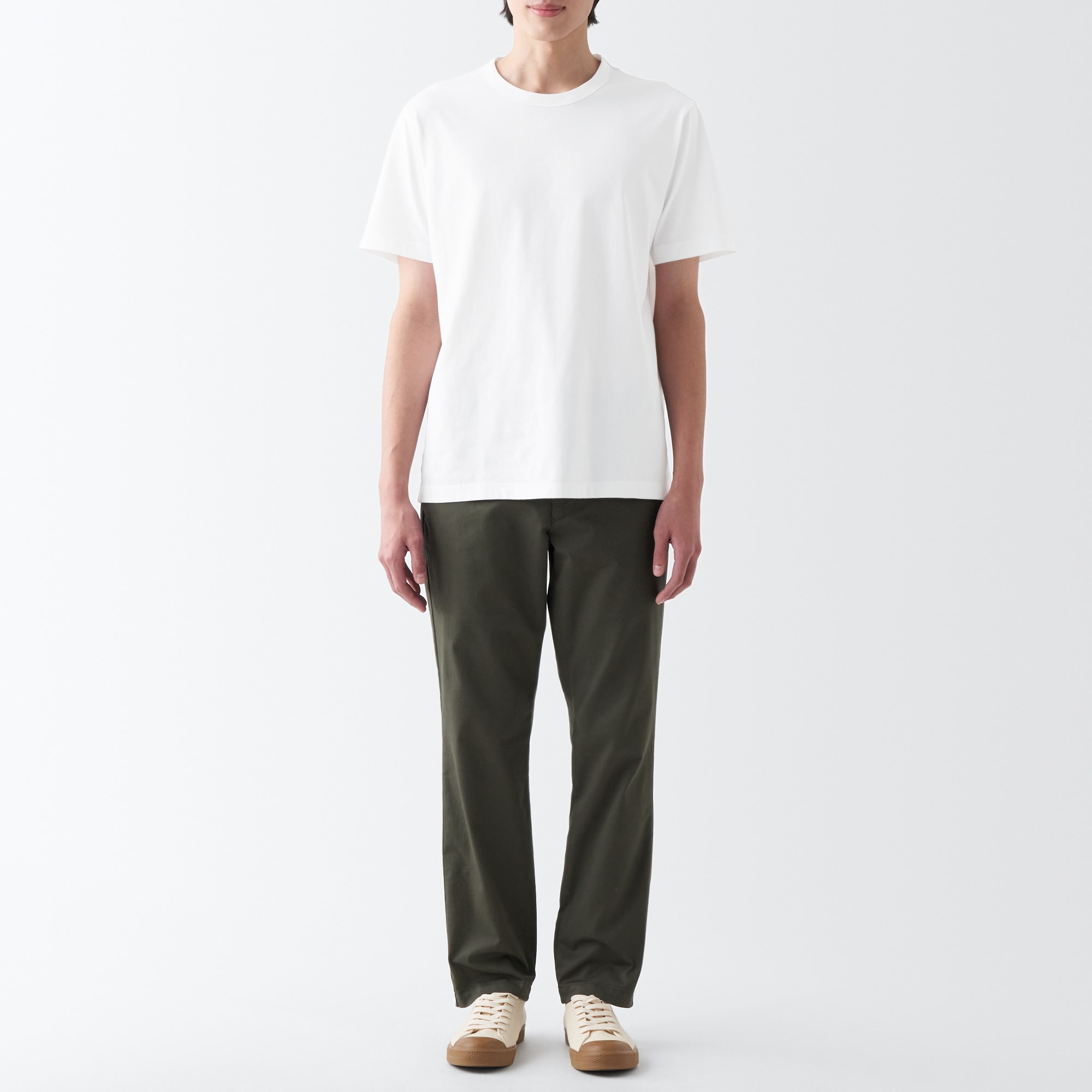 天竺編みクルーネック半袖Ｔシャツ