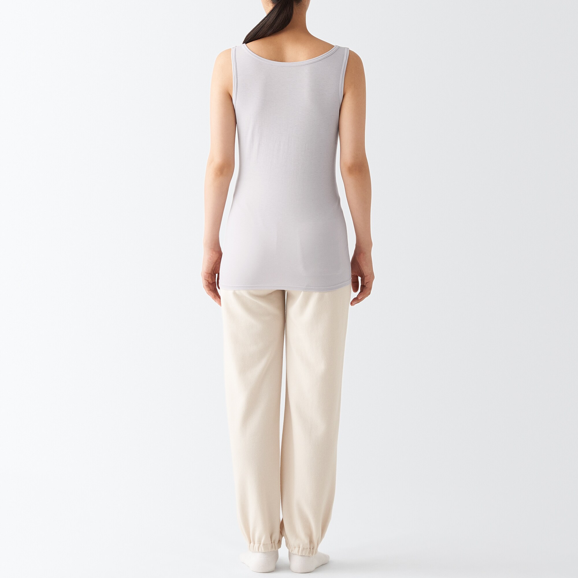 シルク混　授乳に便利なカップ入りタンクトップ（マタニティ）