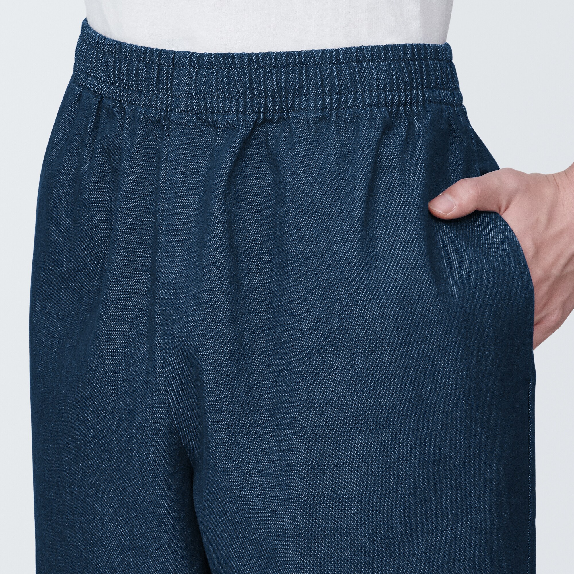 紳士　デニムイージーパンツ　生成