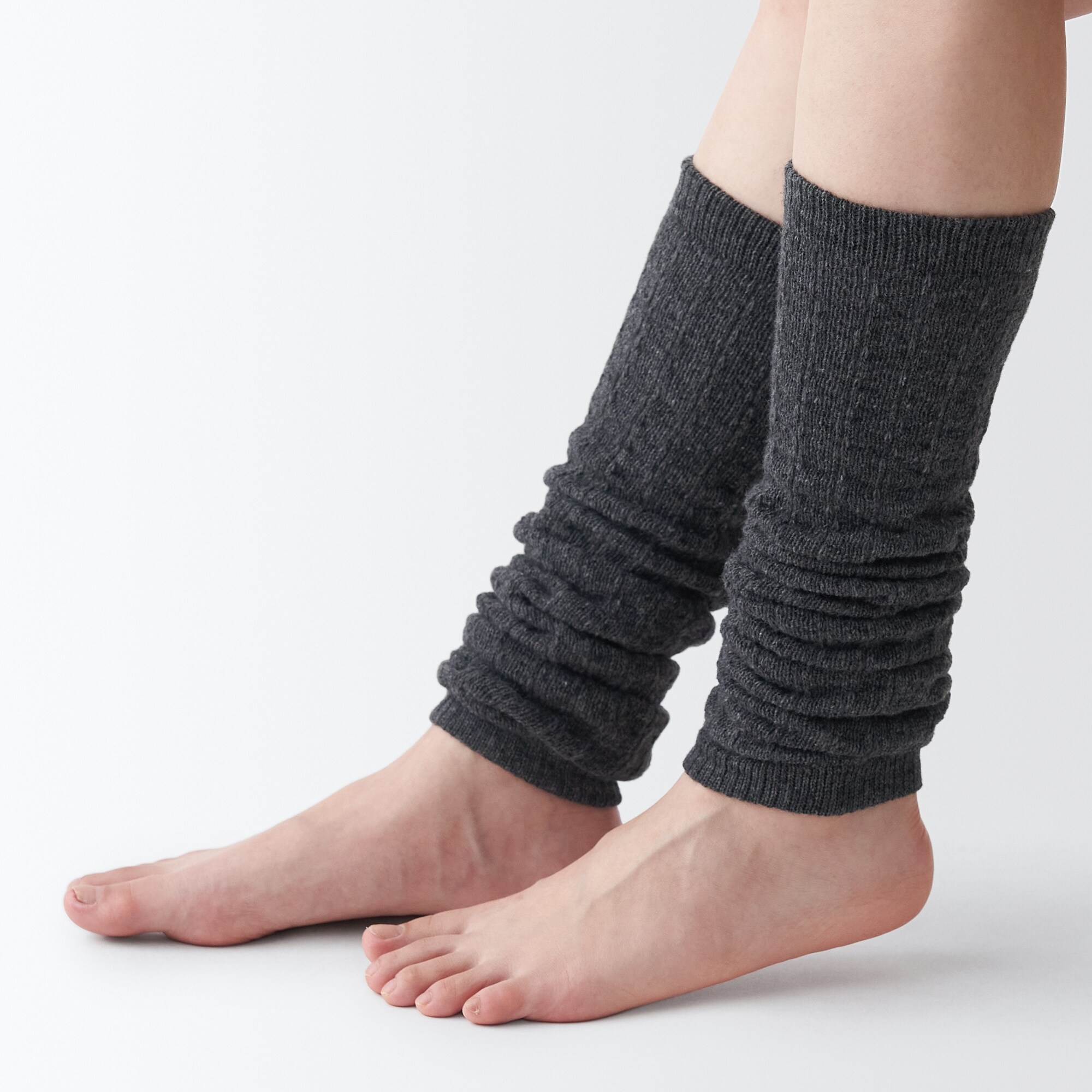 ヤク混　手にも使える　レッグウォーマー