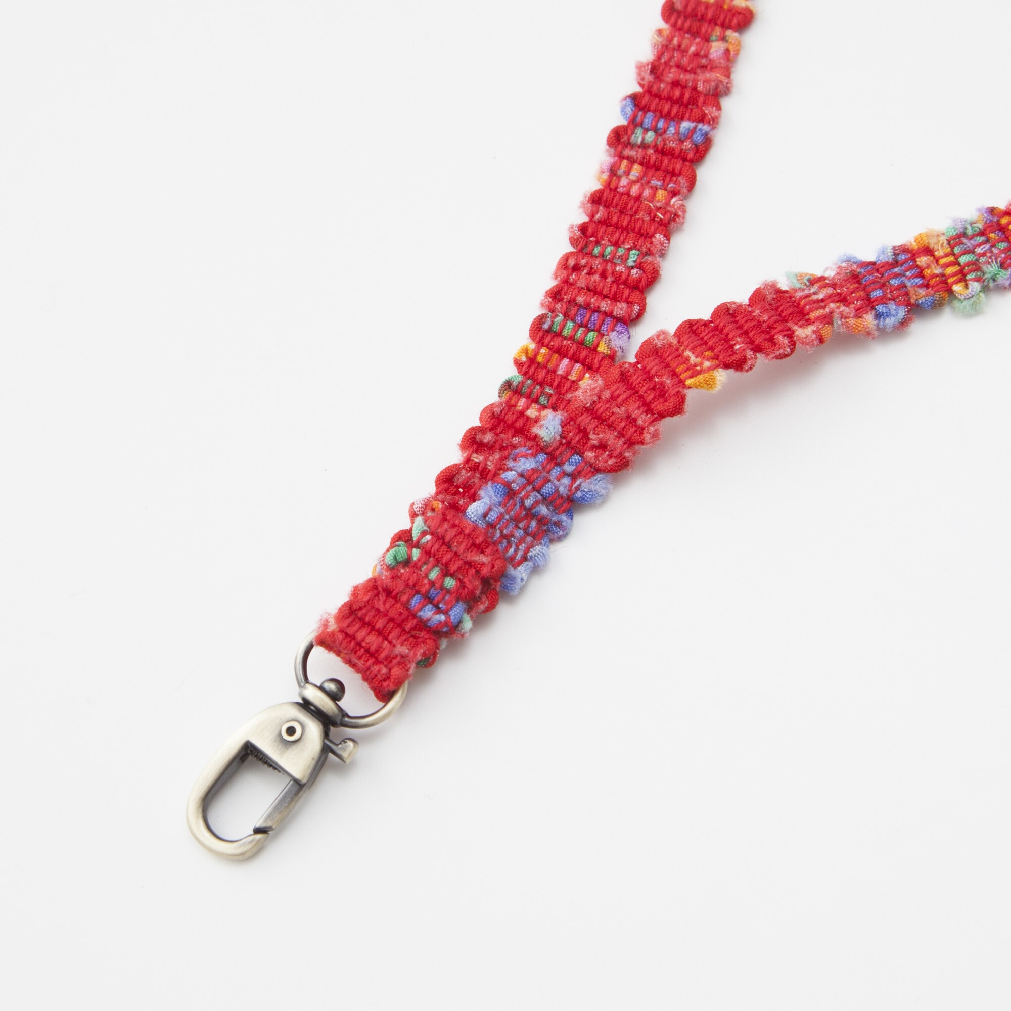 南部裂織　ネックストラップ　赤