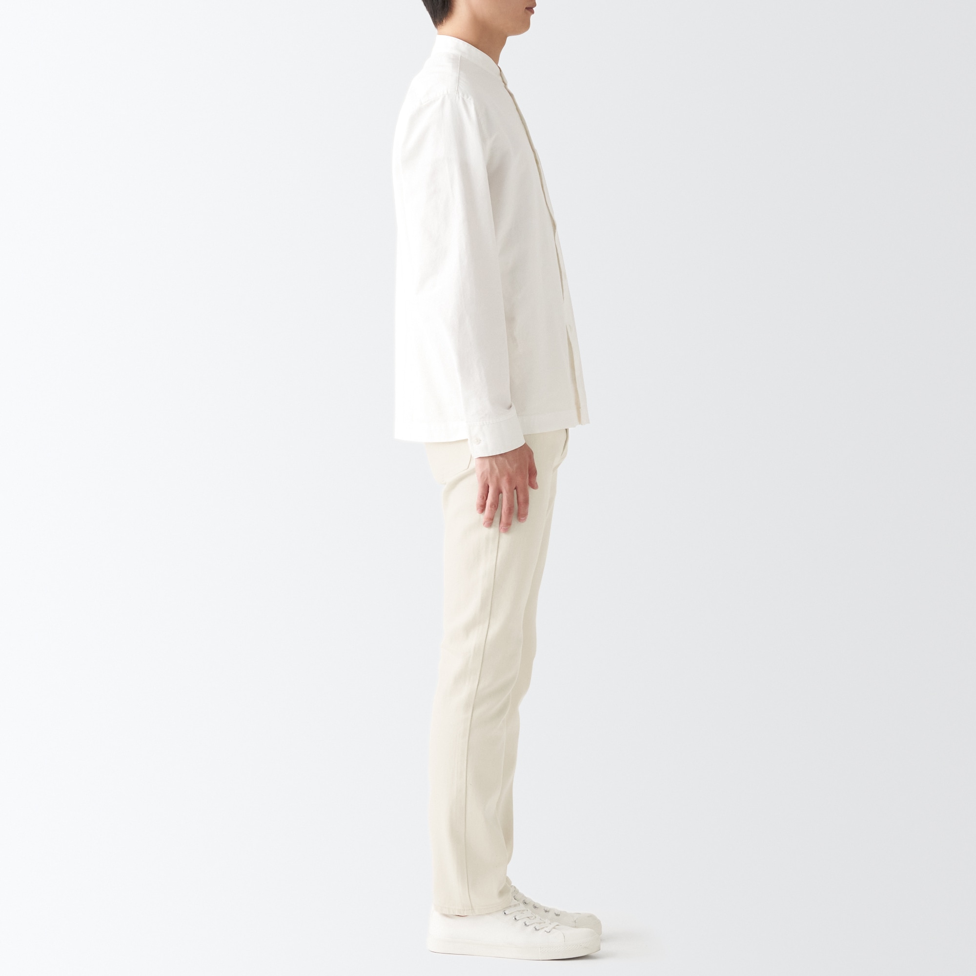 【スリム】ストレッチデニムパンツ（股下７６ｃｍ）生成