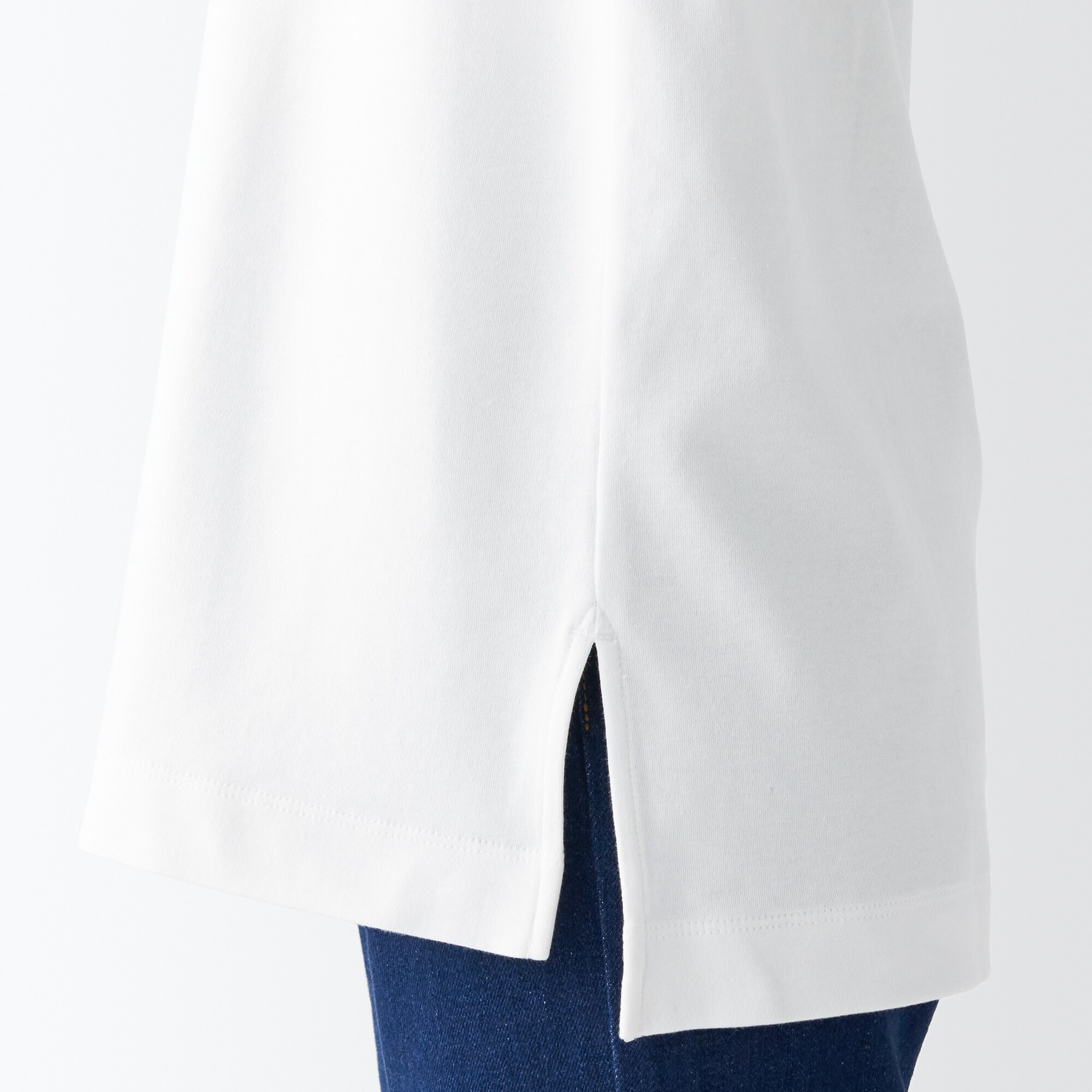 スムース編みロング丈長袖Ｔシャツ