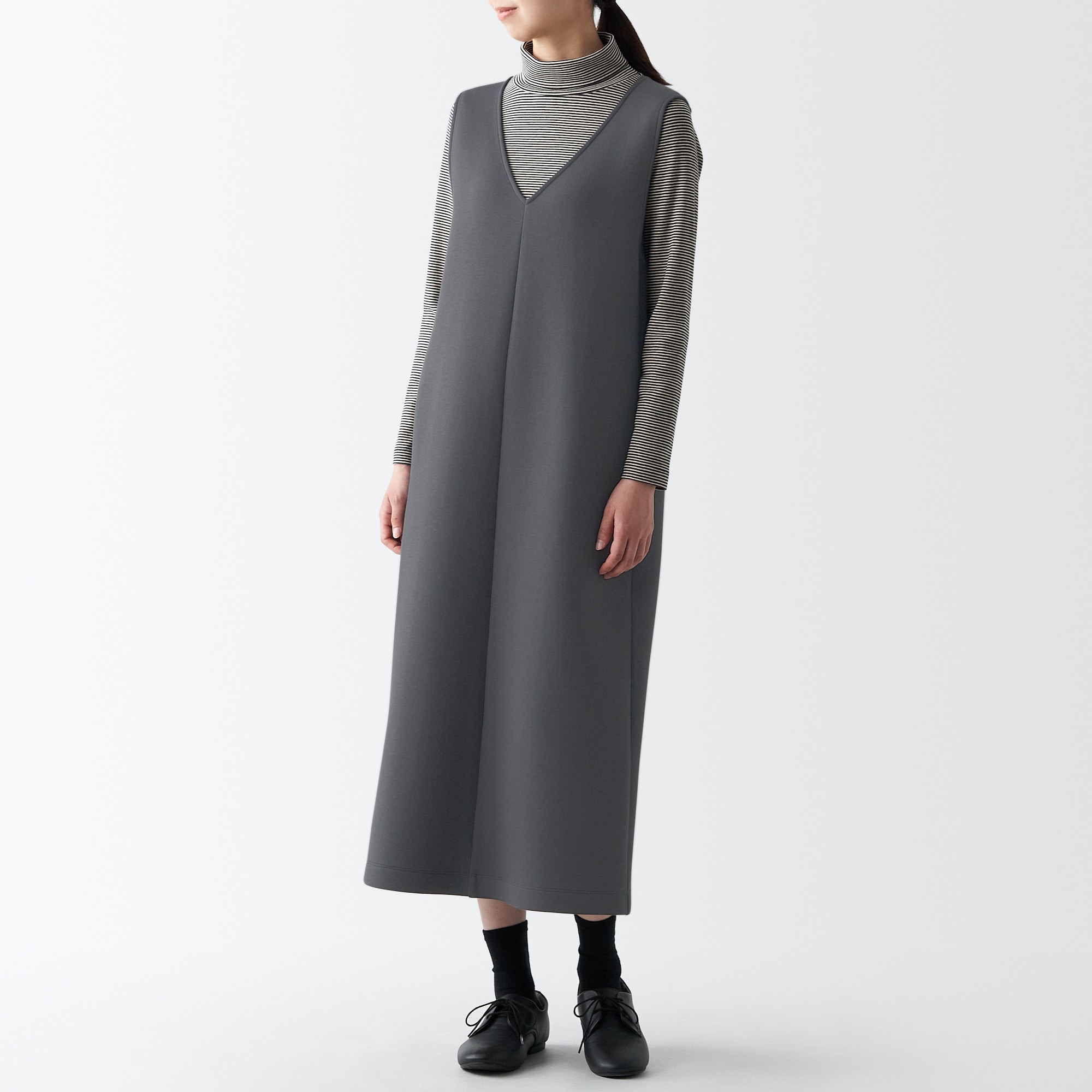 二重編みスウェットジャンパースカート