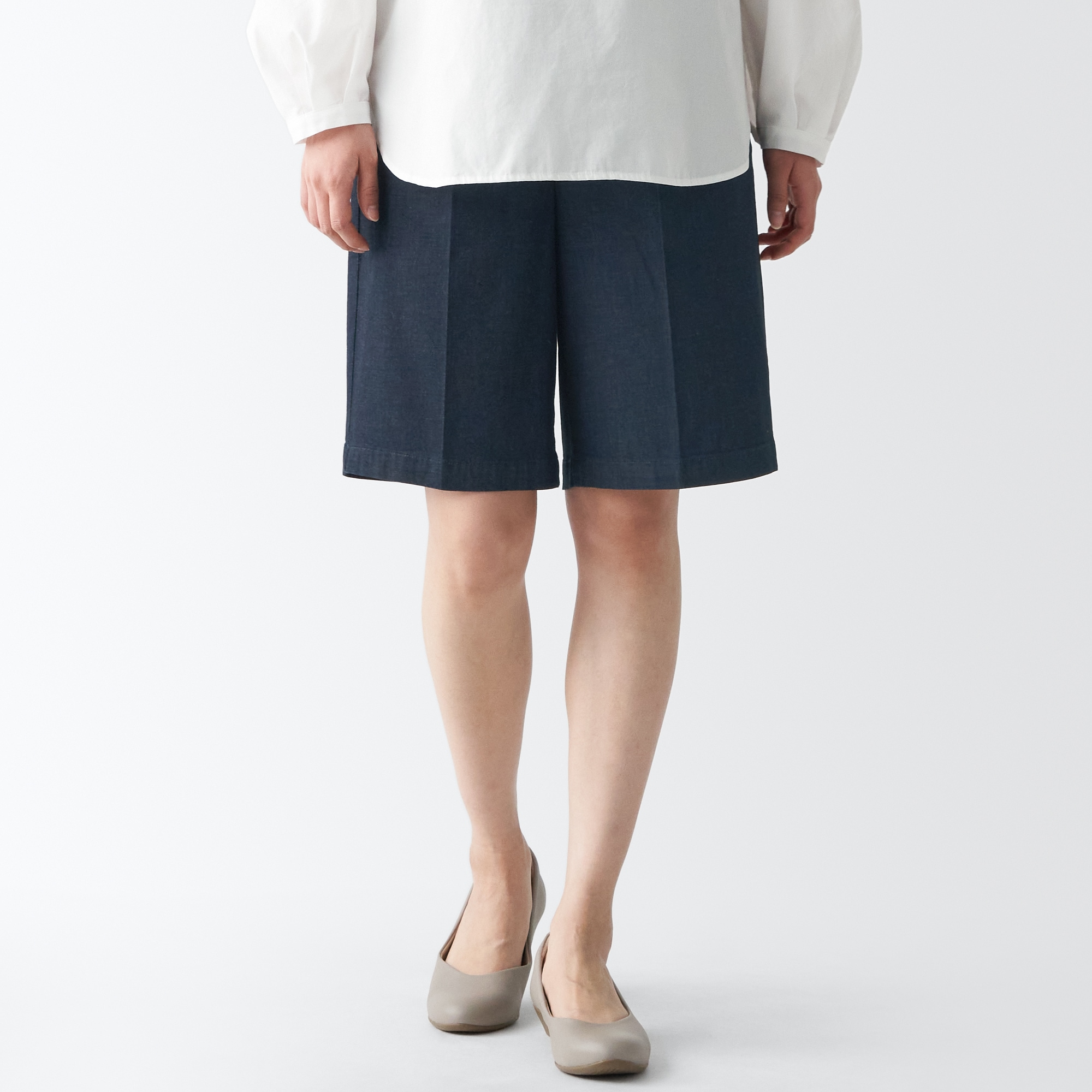 ストレッチライトオンスデニムハーフパンツ