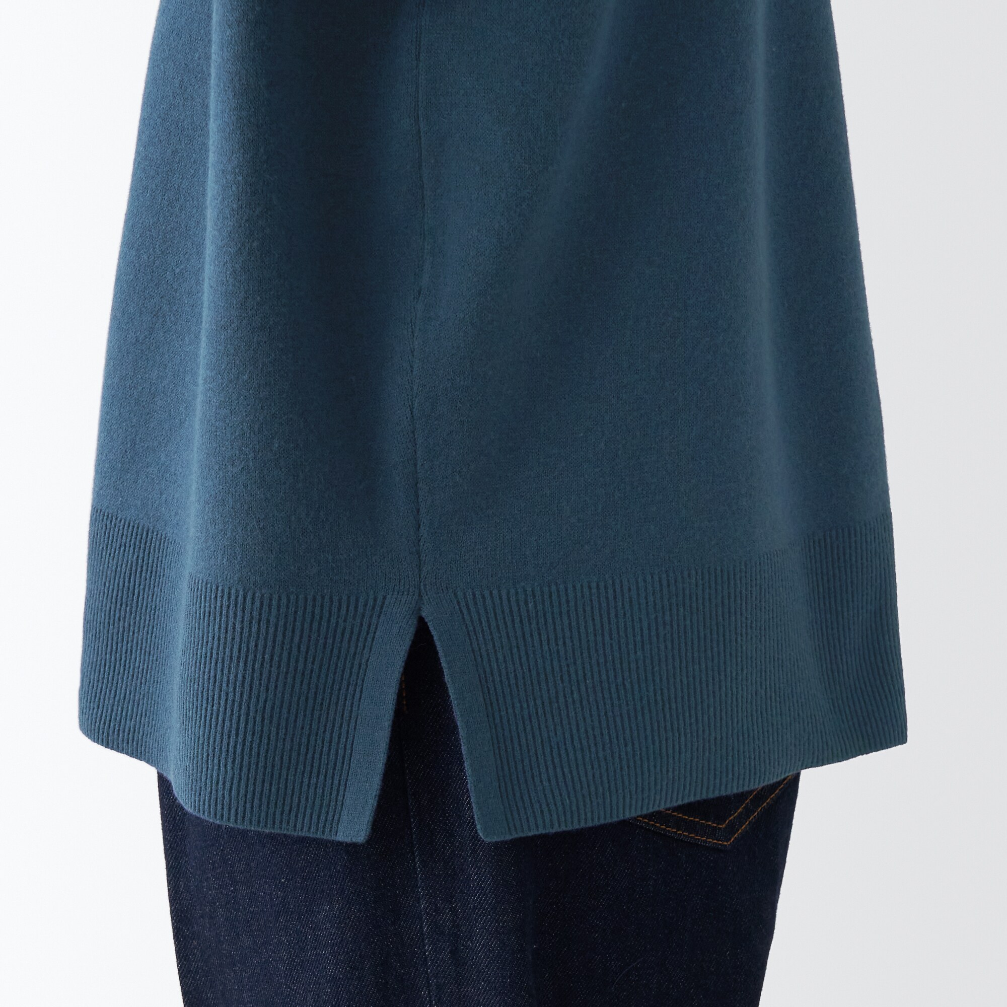 洗えるミラノリブ編みＶネックワイドカーディガン