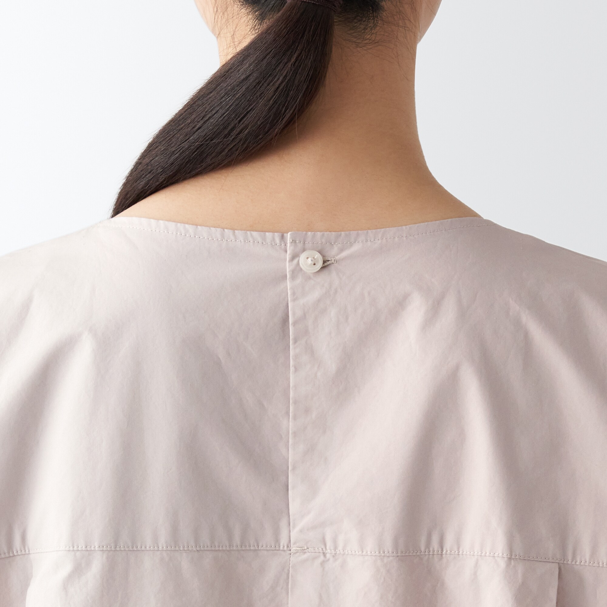 高密度織りボートネックワンピース