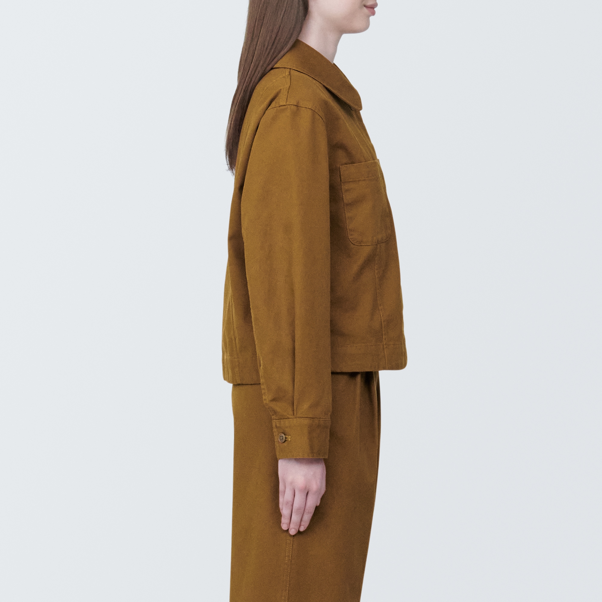 婦人　木の実から作ったカポック混シャツジャケット