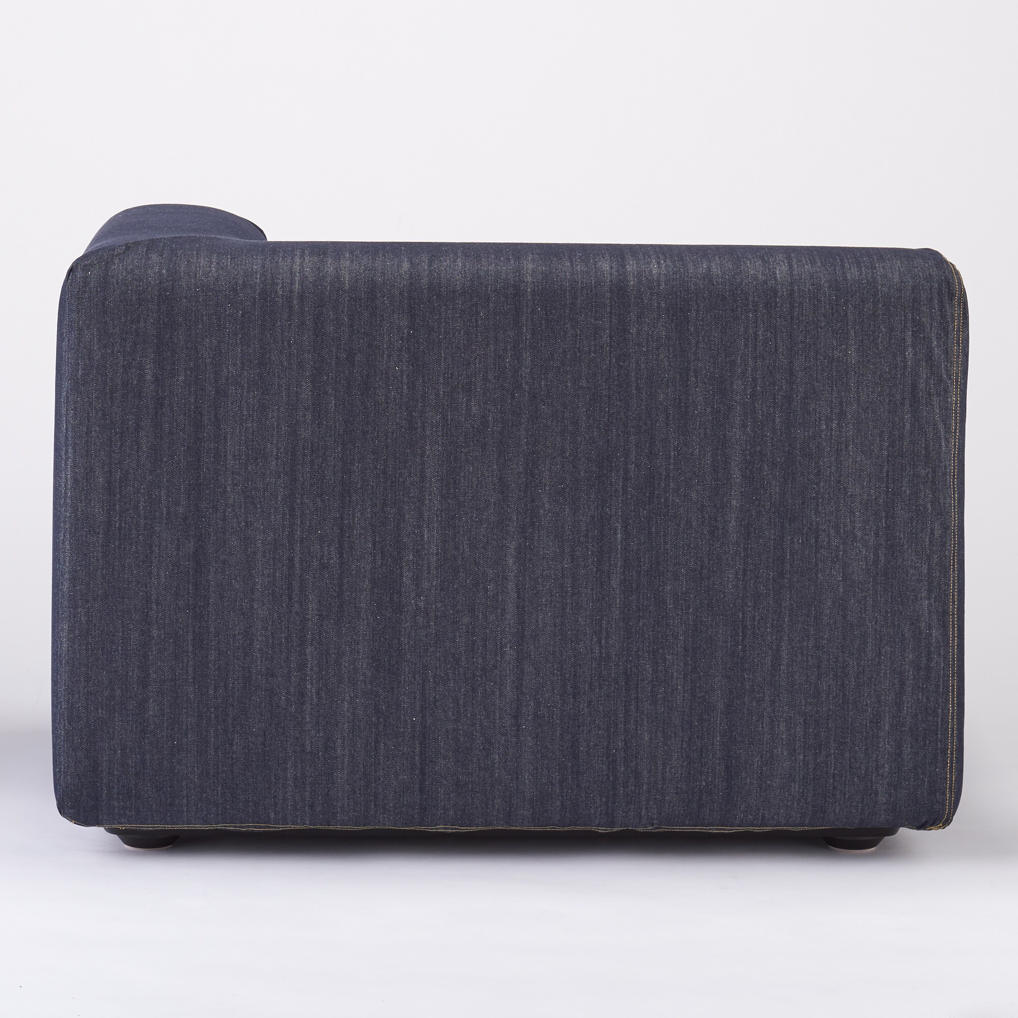 【カバー】綿デニムユニットソファ・ハーフアーム・大（左）用カバー／ネイビー