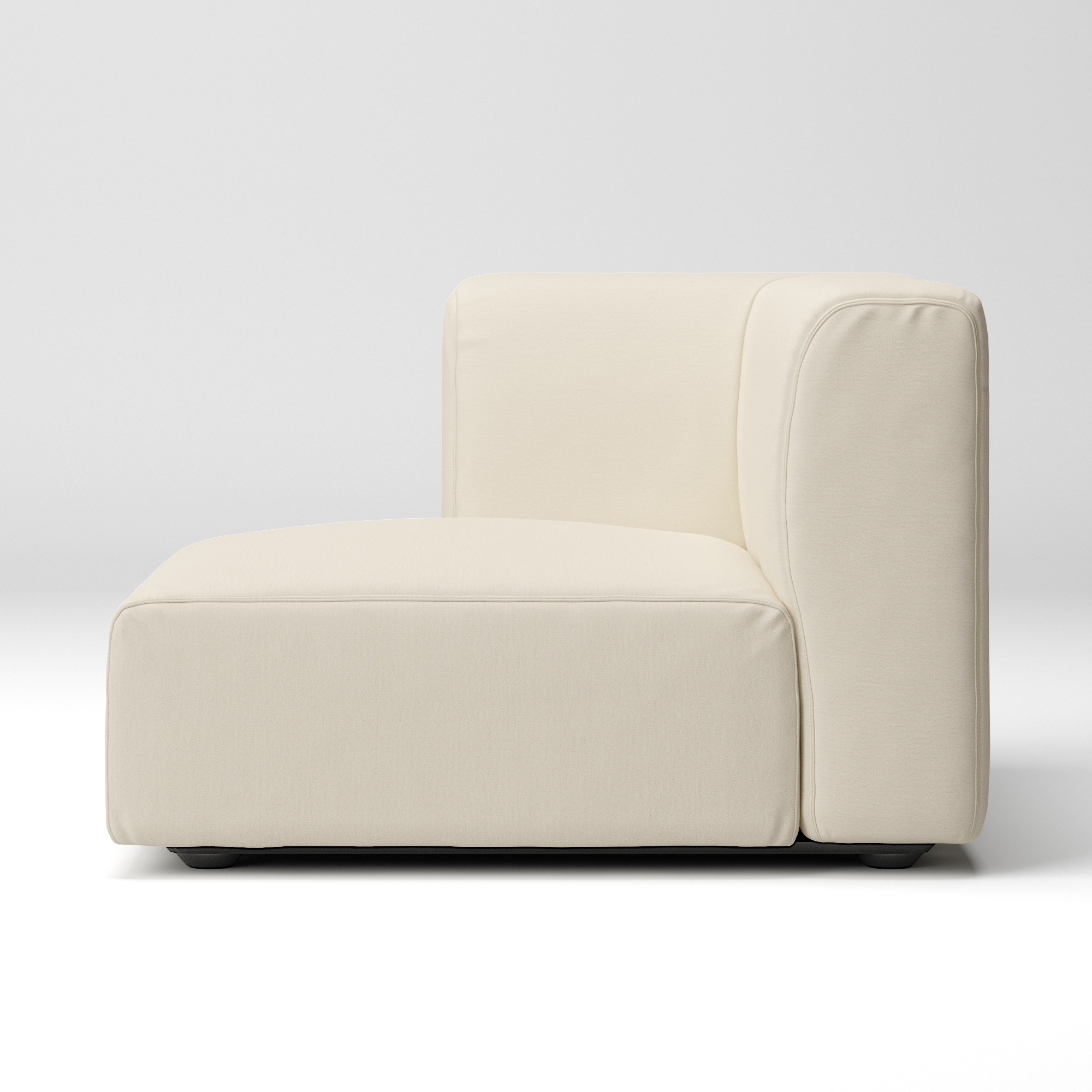 【カバー】洗いざらしの綿帆布ユニットソファ・ハーフアーム・大（右）用カバー／生成