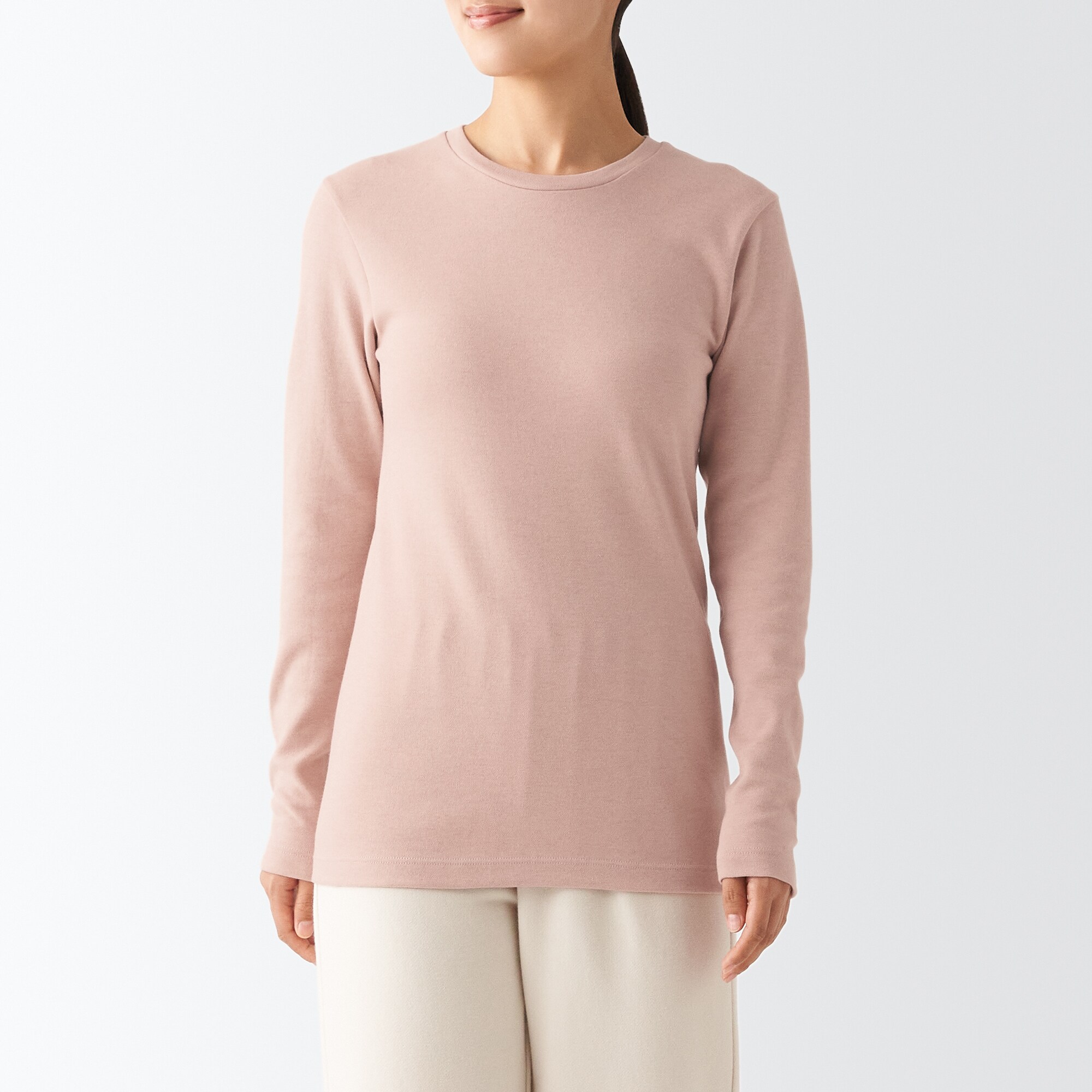 あったか綿　ウール　長袖Ｔシャツ