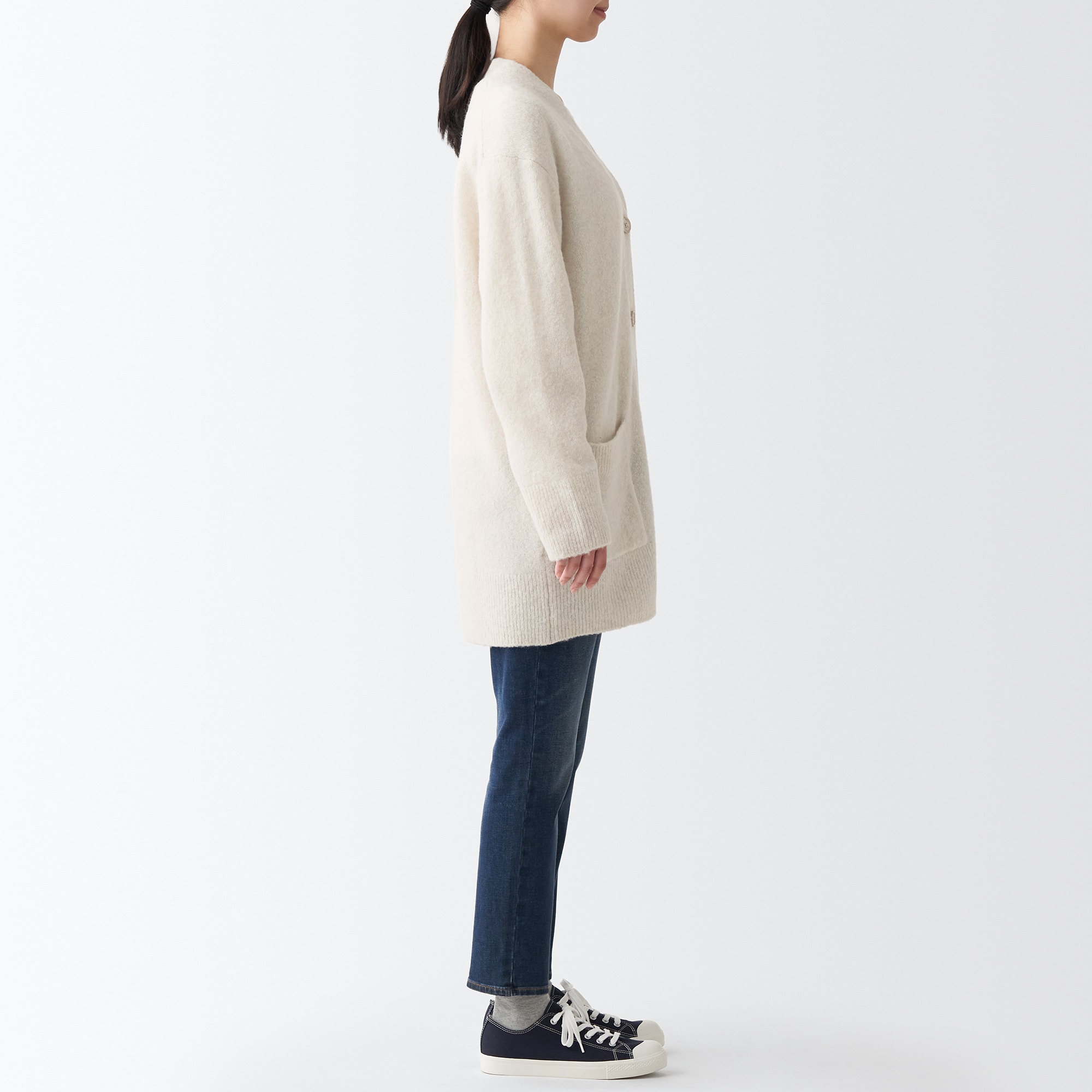 ヤク混Ｖネックカーディガン