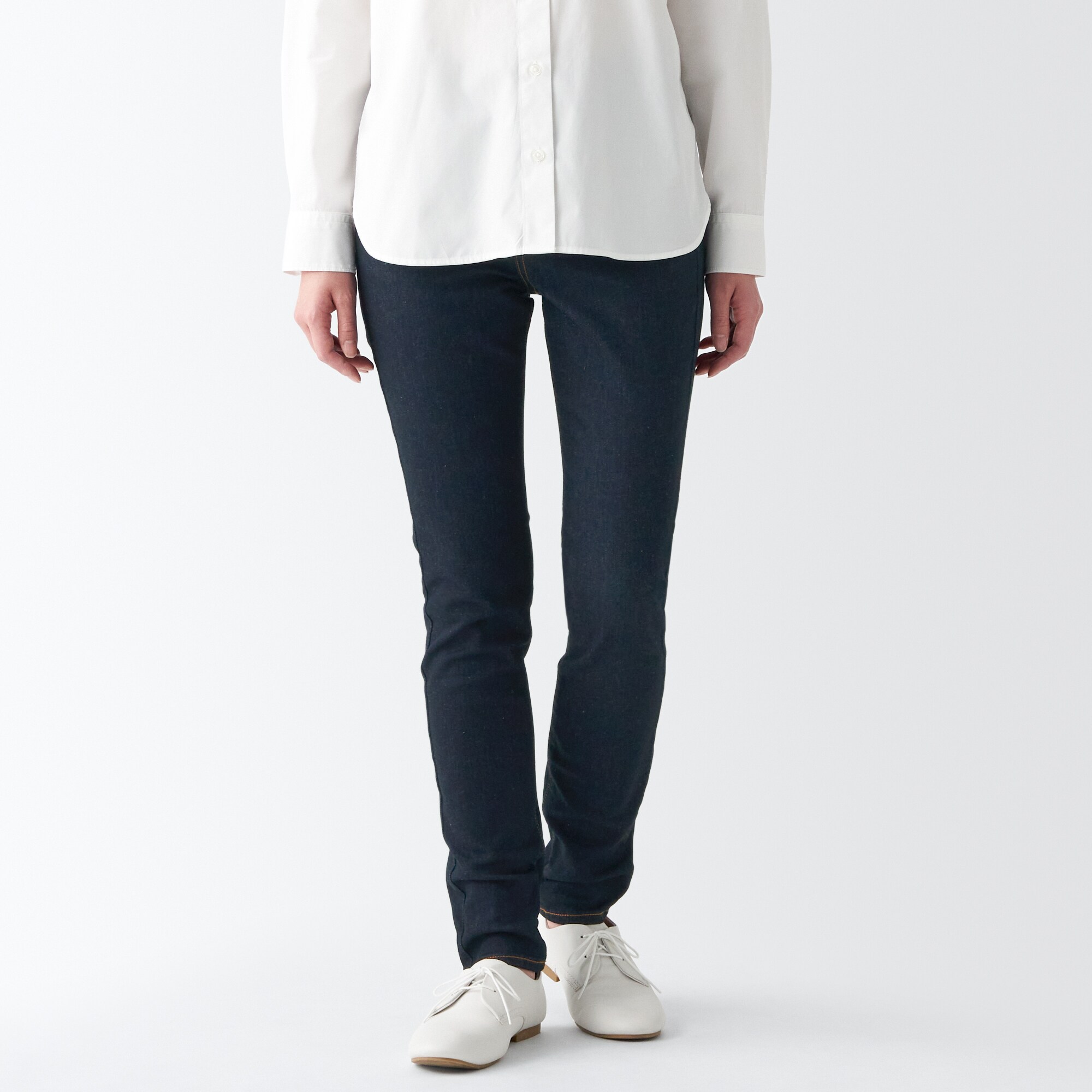 【スキニー】スーパーストレッチデニムスキニーパンツ（股下７５ｃｍ）ブルー