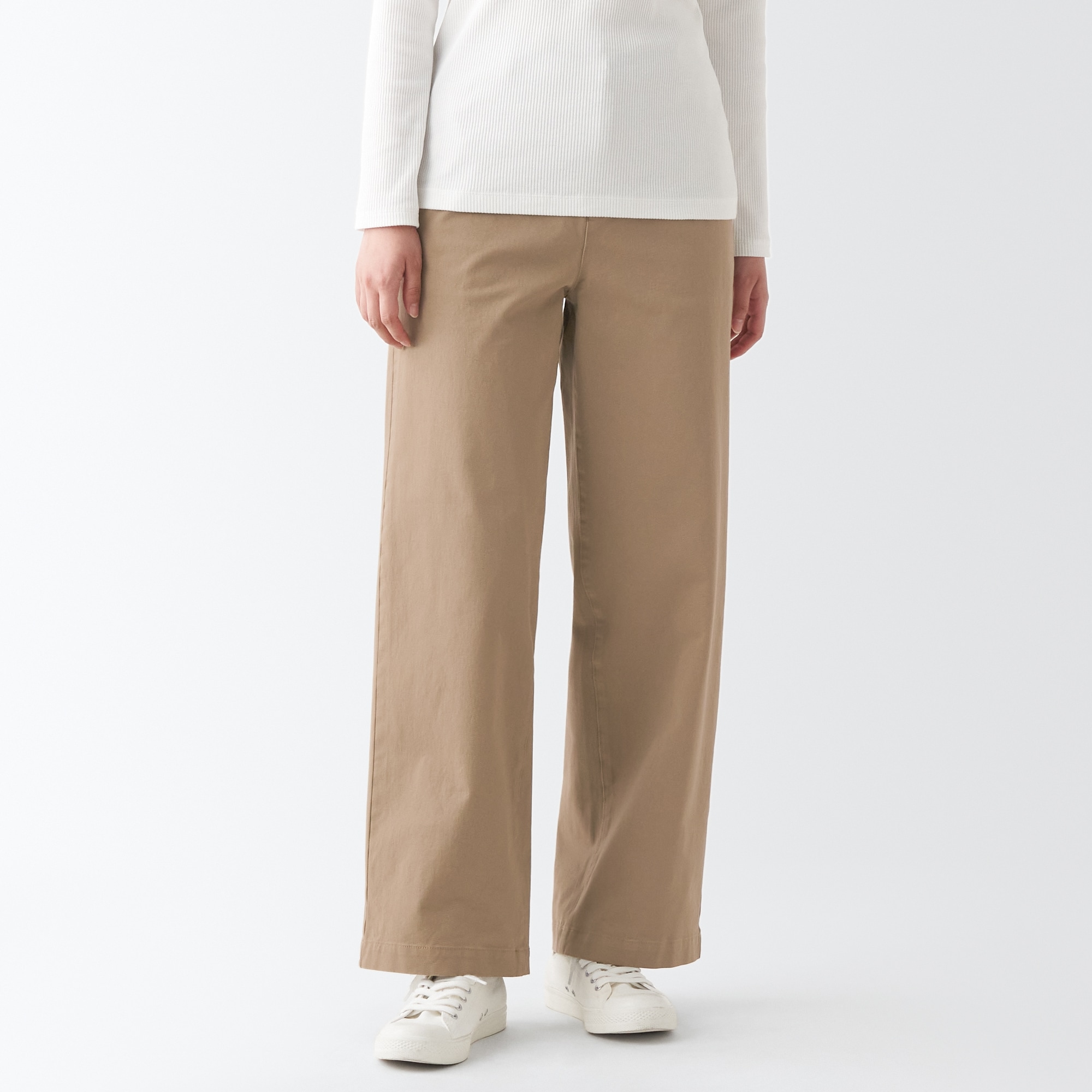 縦横ストレッチチノワイドパンツ（股下７３ｃｍ）新サイズ対応