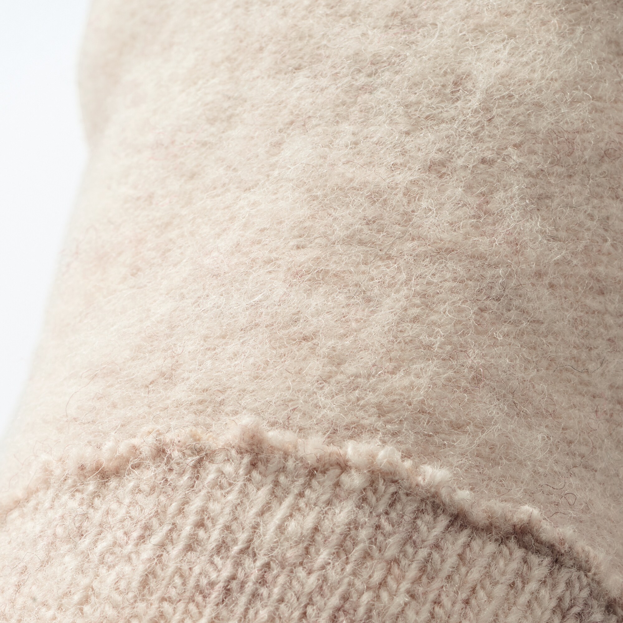 ウール混　裏起毛　　タッチパネル手袋　