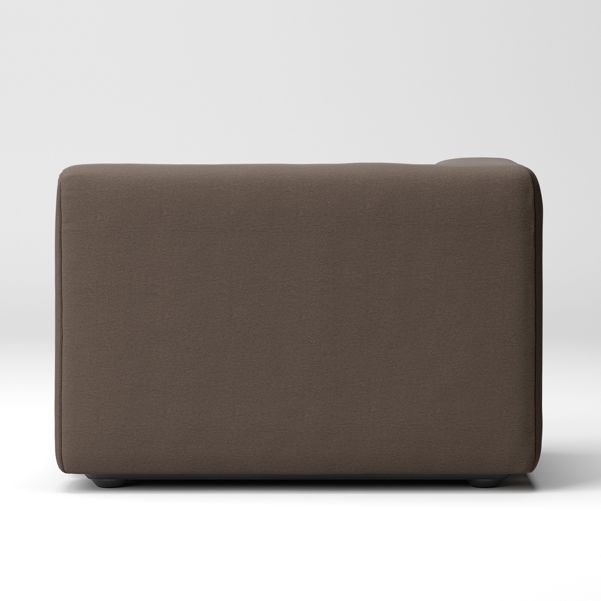 【カバー】洗いざらしの綿帆布ユニットソファ・ハーフアーム・大（右）用カバー／生成