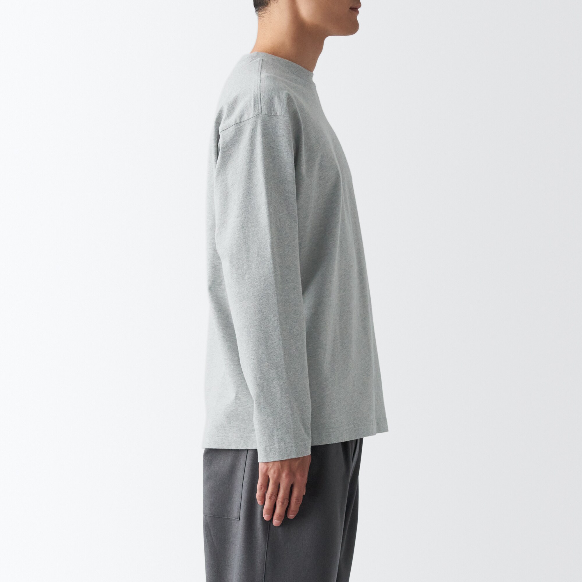 起毛クルーネック長袖Ｔシャツ