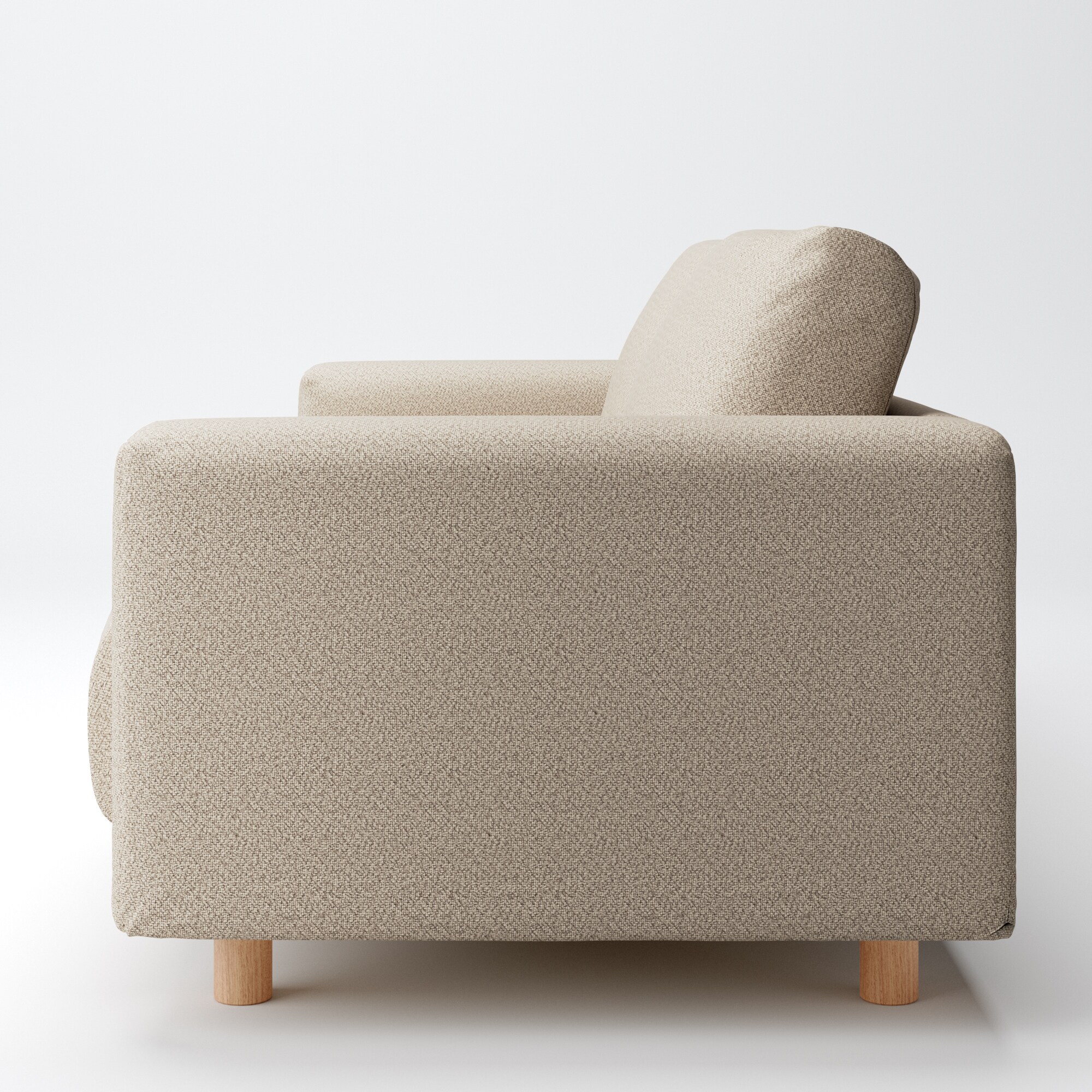 【カバー】綿太番手ソファ本体・２．５シーターフェザー・ポケットコイル用カバー／ＢＥ