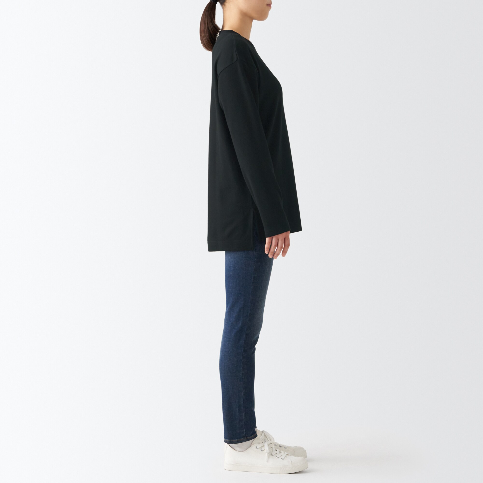 スムース編みロング長袖Ｔシャツ