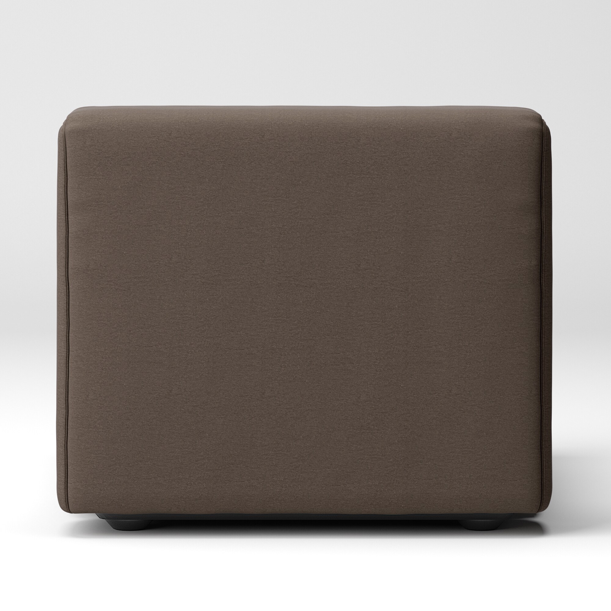 【カバー】洗いざらしの綿帆布ユニットソファアームレス・大・幅７７ｃｍ用カバー／生成