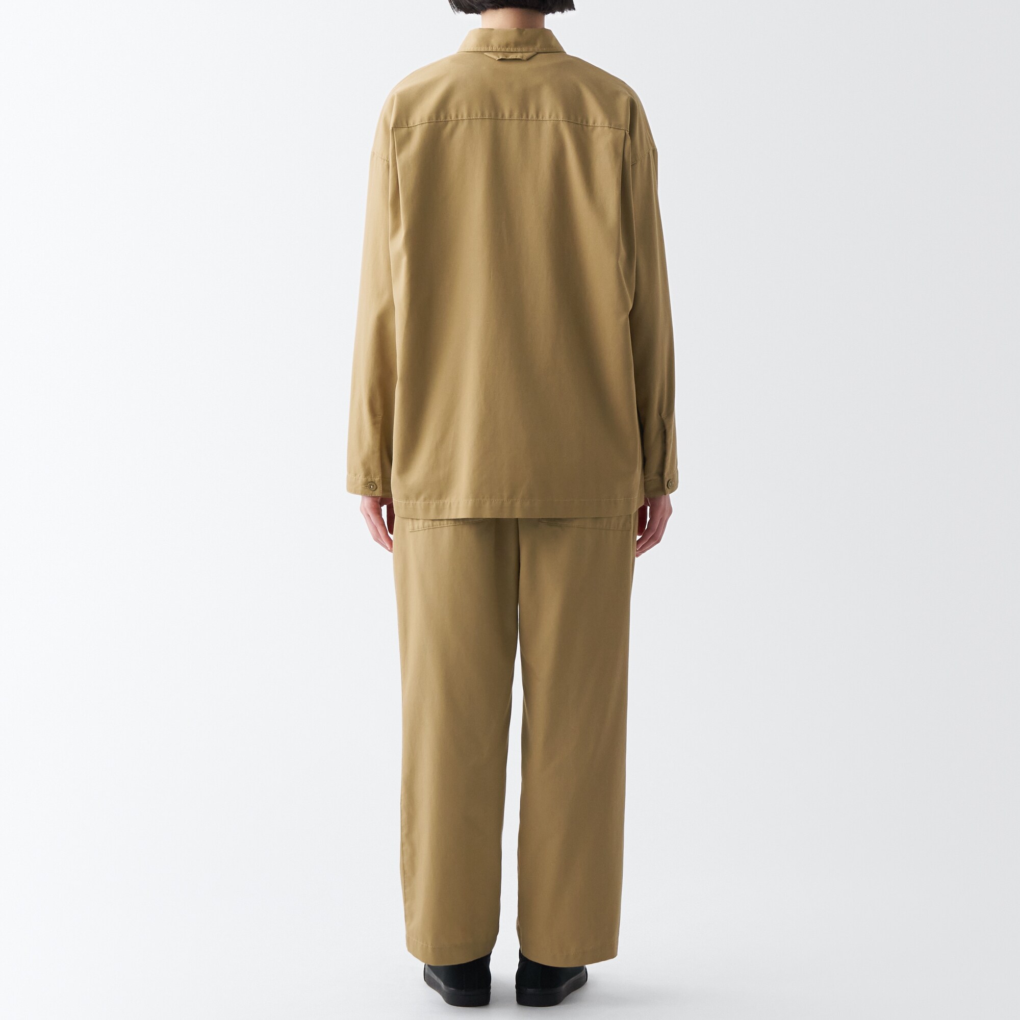 洗いざらしリヨセル混レギュラーカラーシャツ