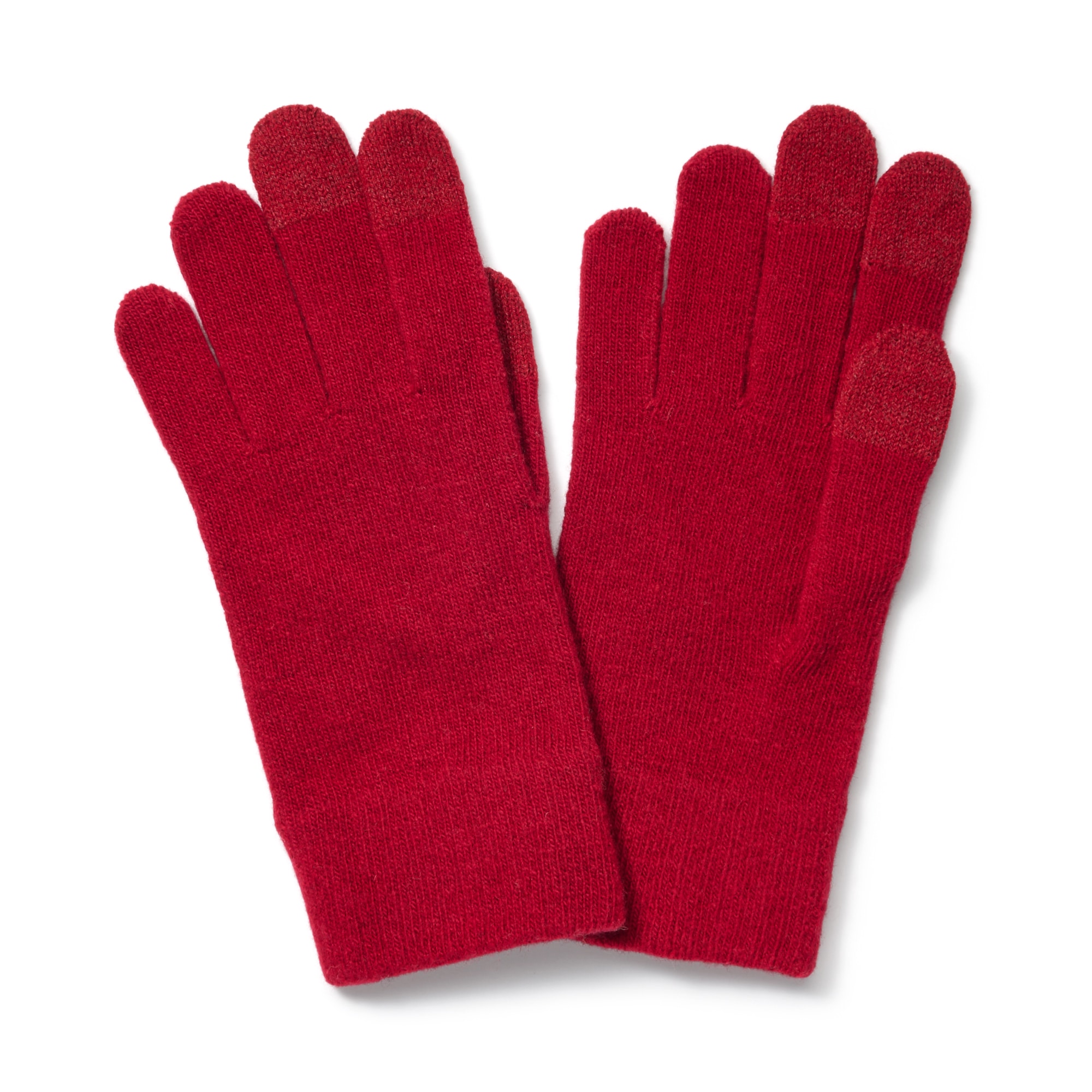 ウール混　裏起毛　　タッチパネル手袋　