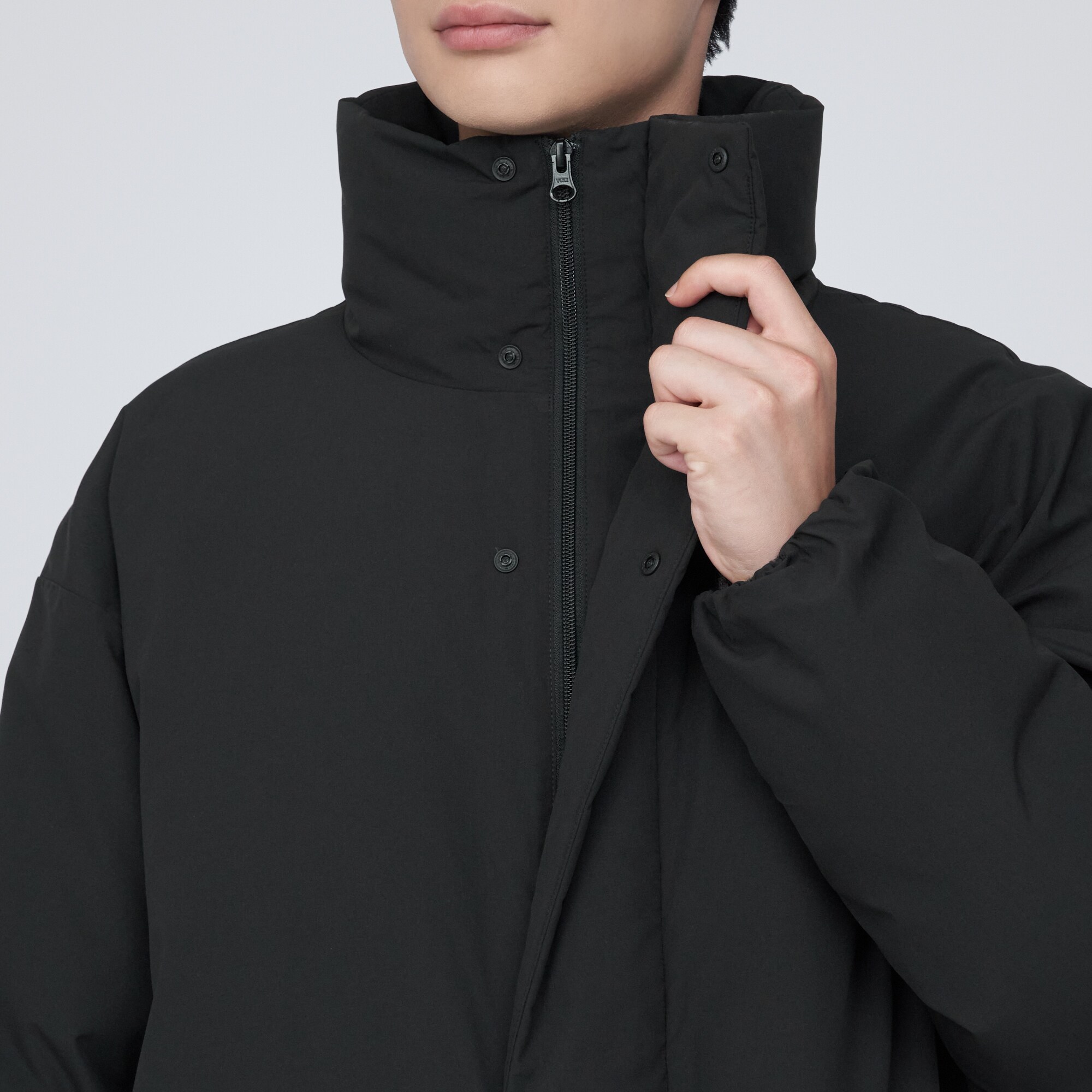 撥水スタンドカラーダウンコート