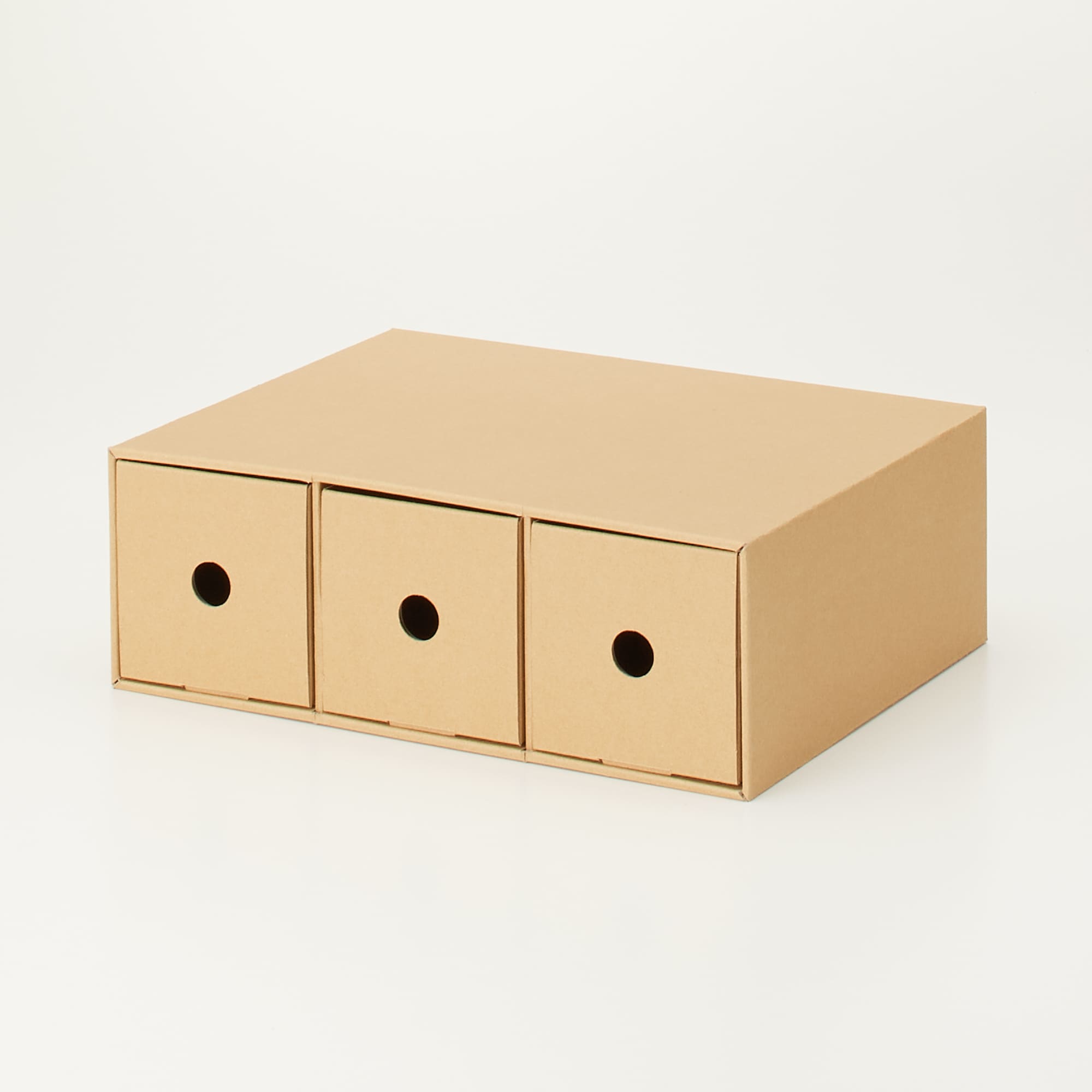 ダンボール収納ボックス・３段　Ａ４サイズ用　