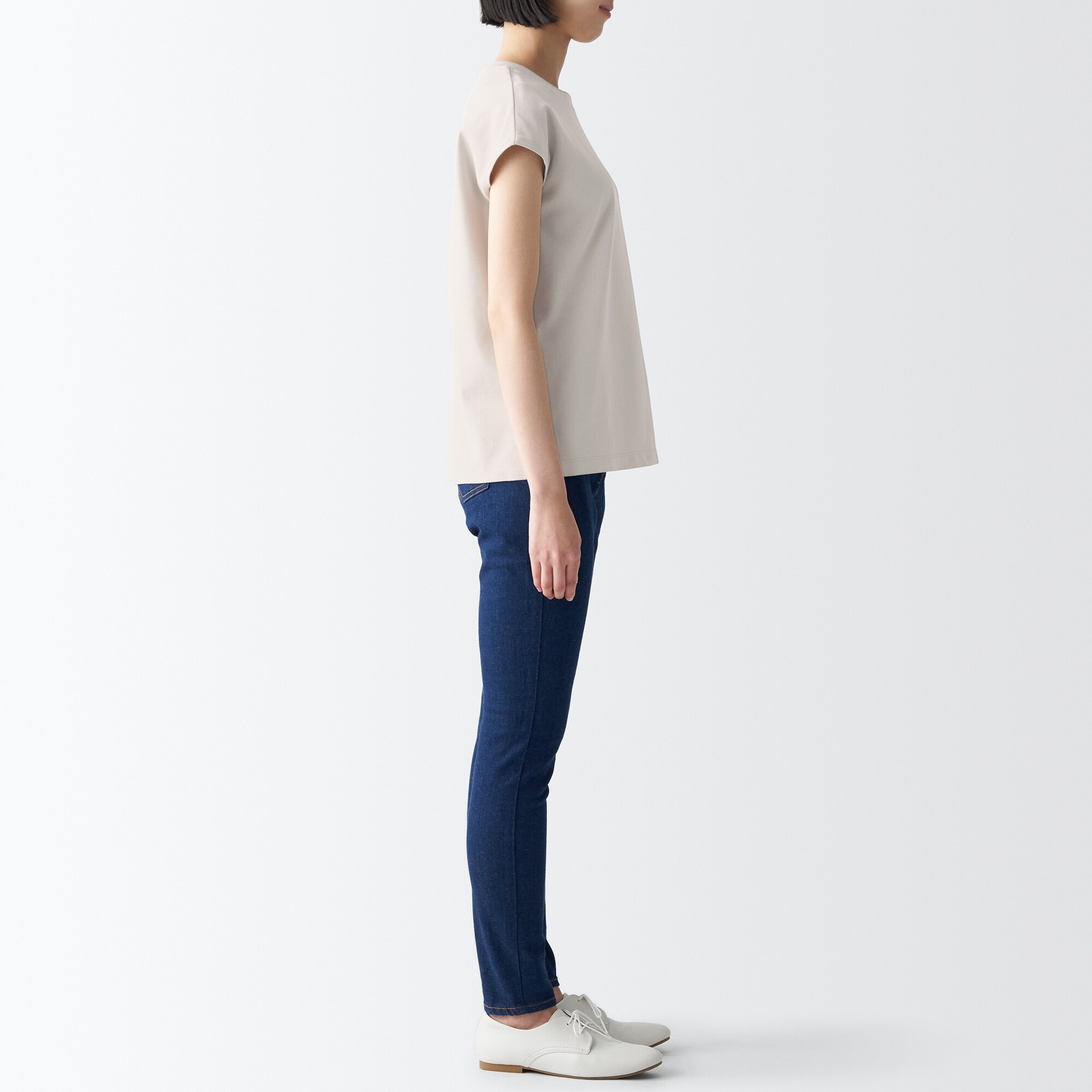 スムース編みフレンチスリーブＴシャツ