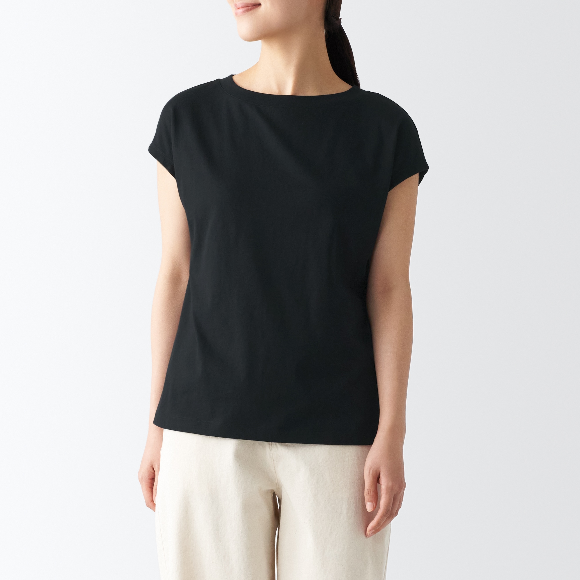 天竺編みフレンチスリーブＴシャツ