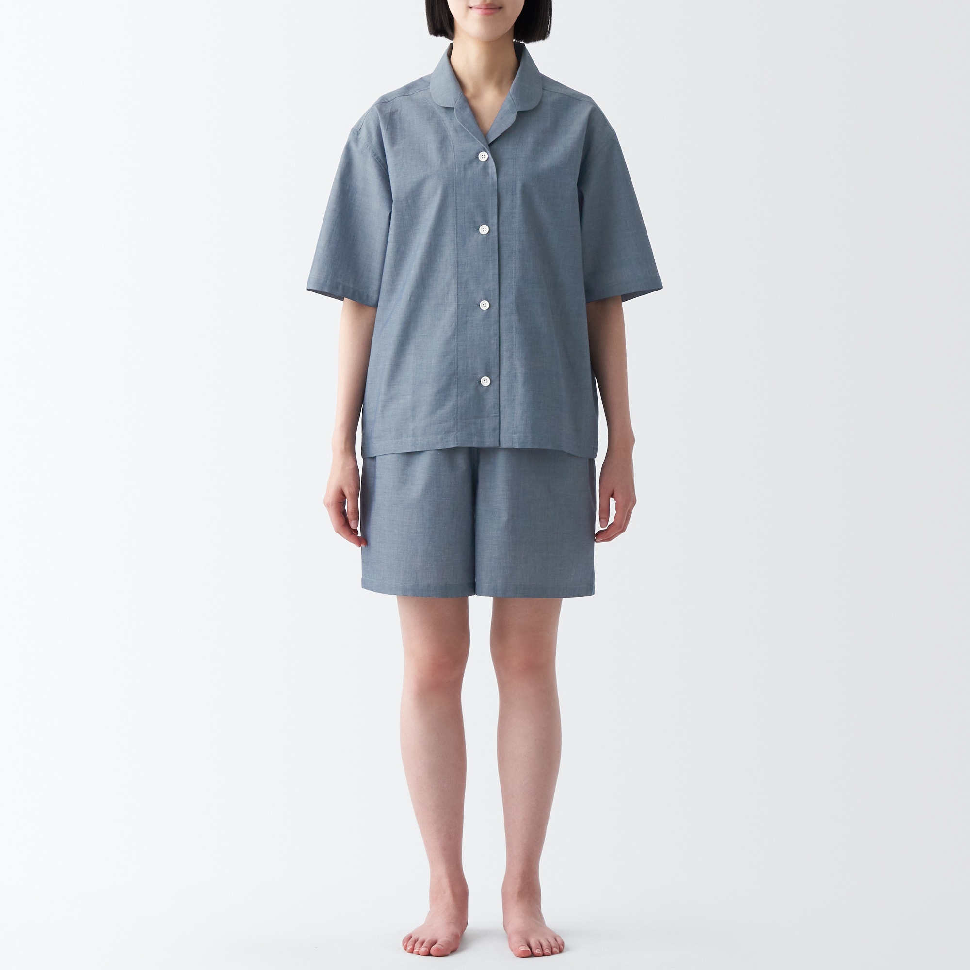 綿ブロード　半袖パジャマ