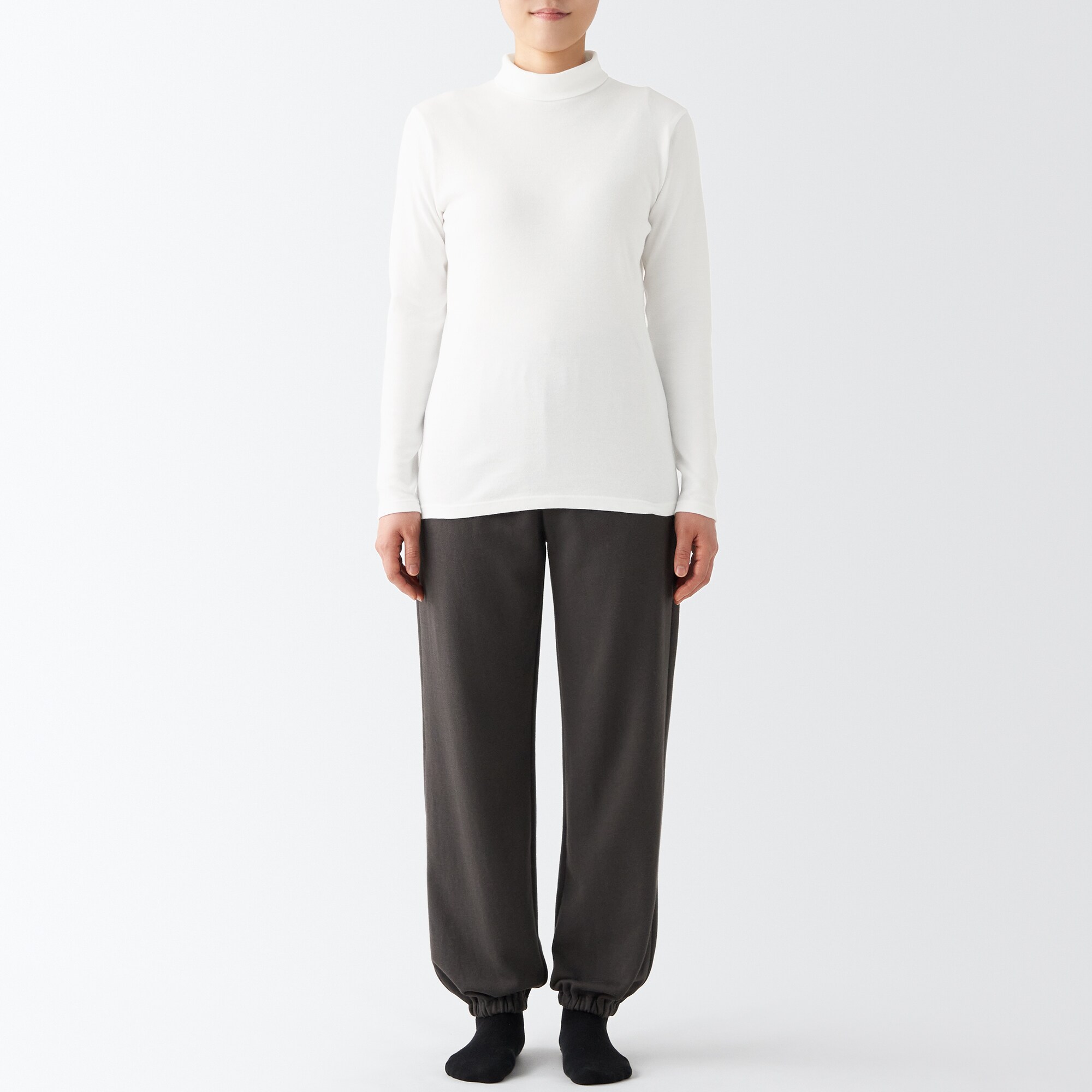 あったか綿　厚手　タートルネック長袖Ｔシャツ