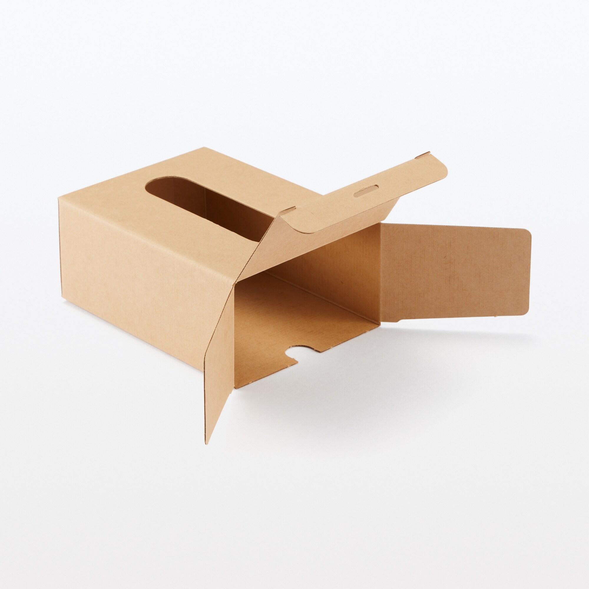 クラフトティシューボックス／卓上用　内寸：約幅１５×奥行１０．５×高さ６ｃｍ