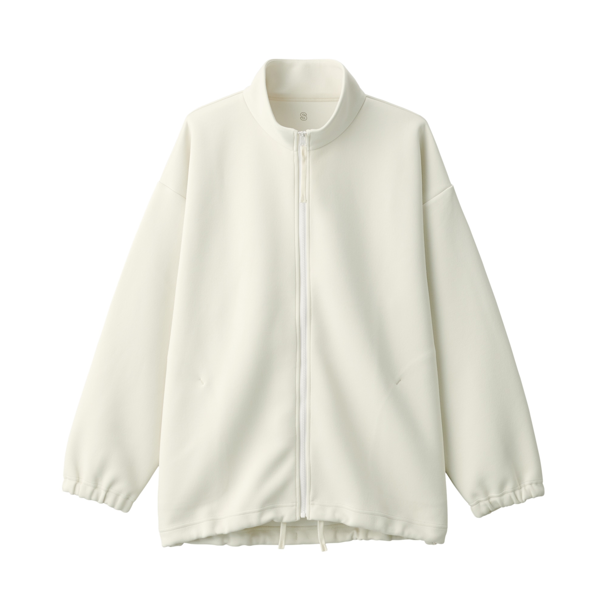 二重編みスウェットブルゾン