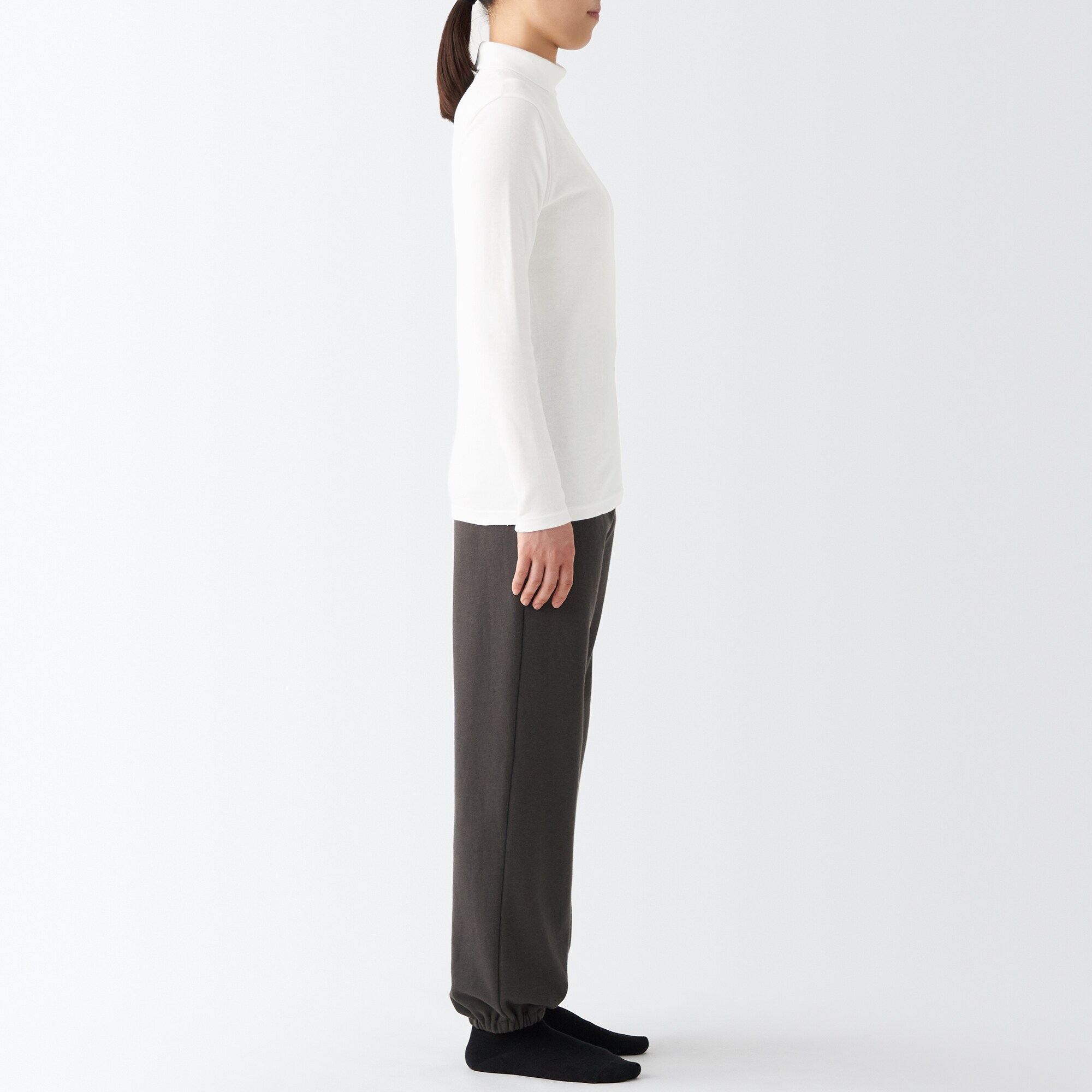 あったか綿　厚手　タートルネック長袖Ｔシャツ