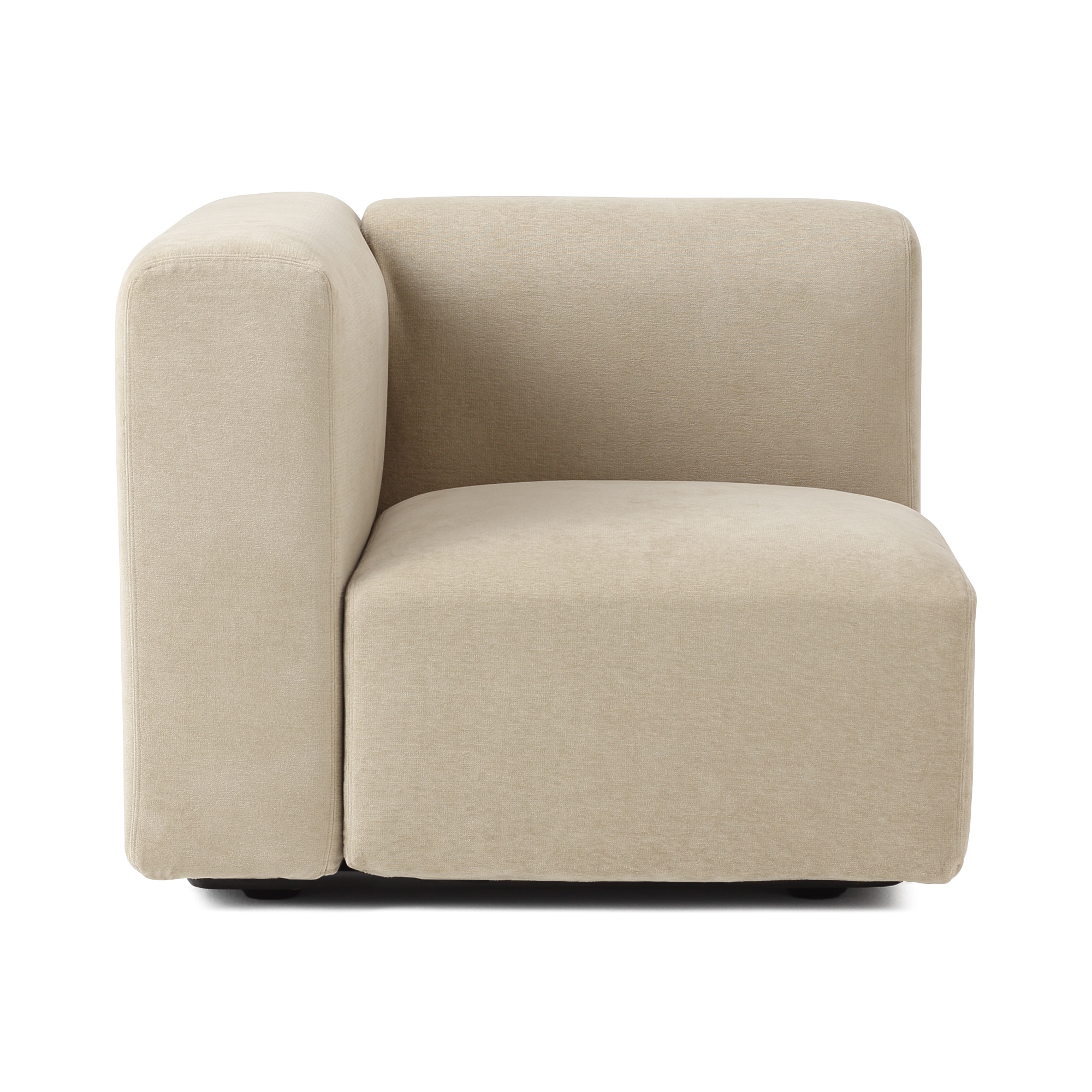 【カバー】綿シェニールユニットソファアーム付小用カバー／ライトグレー