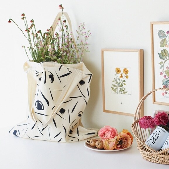 ［ＩＤＥＥ］オリジナルマルシェバッグ　Ｂｏｔａｎｉｃａｌ