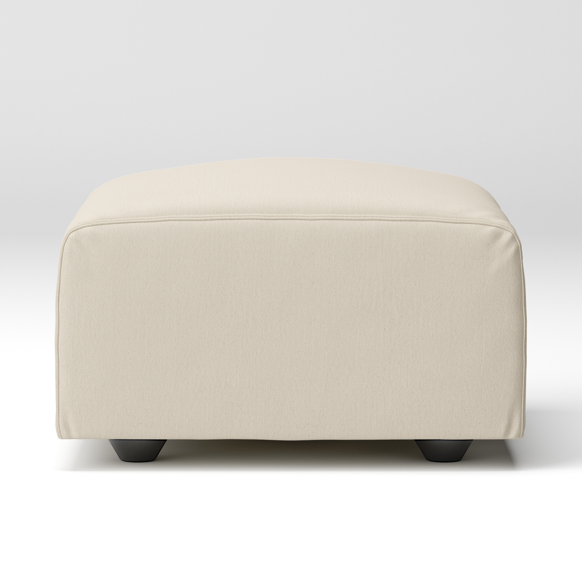 【カバー】洗いざらしの綿帆布ユニットソファオットマン・小用カバー／生成