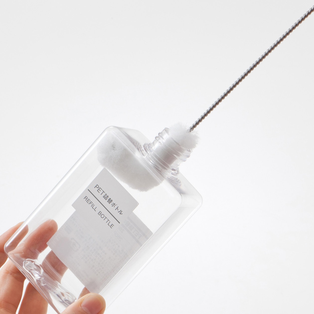 隅まで洗えるボトル用ブラシ　大