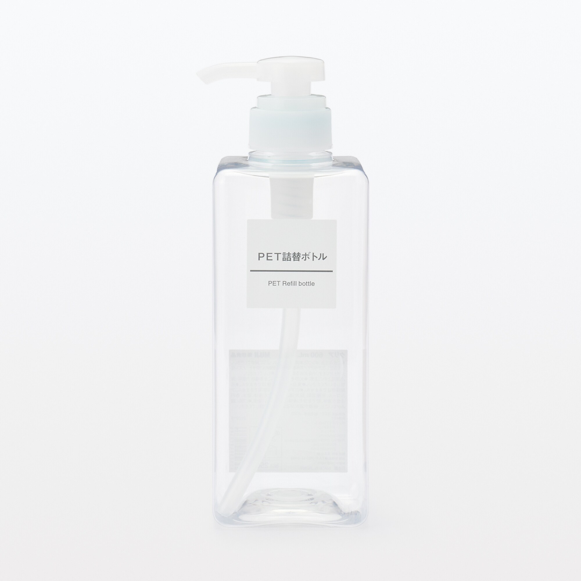 ＰＥＴ詰替ボトル　クリア　６００ｍＬ