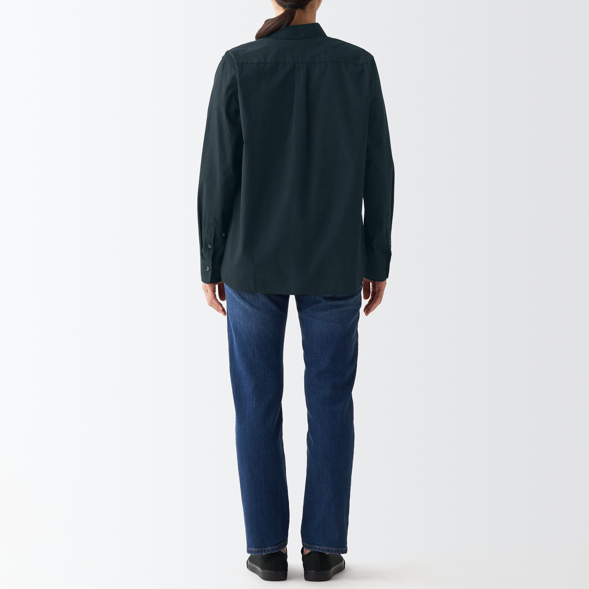 洗いざらしブロードレギュラーカラーシャツ