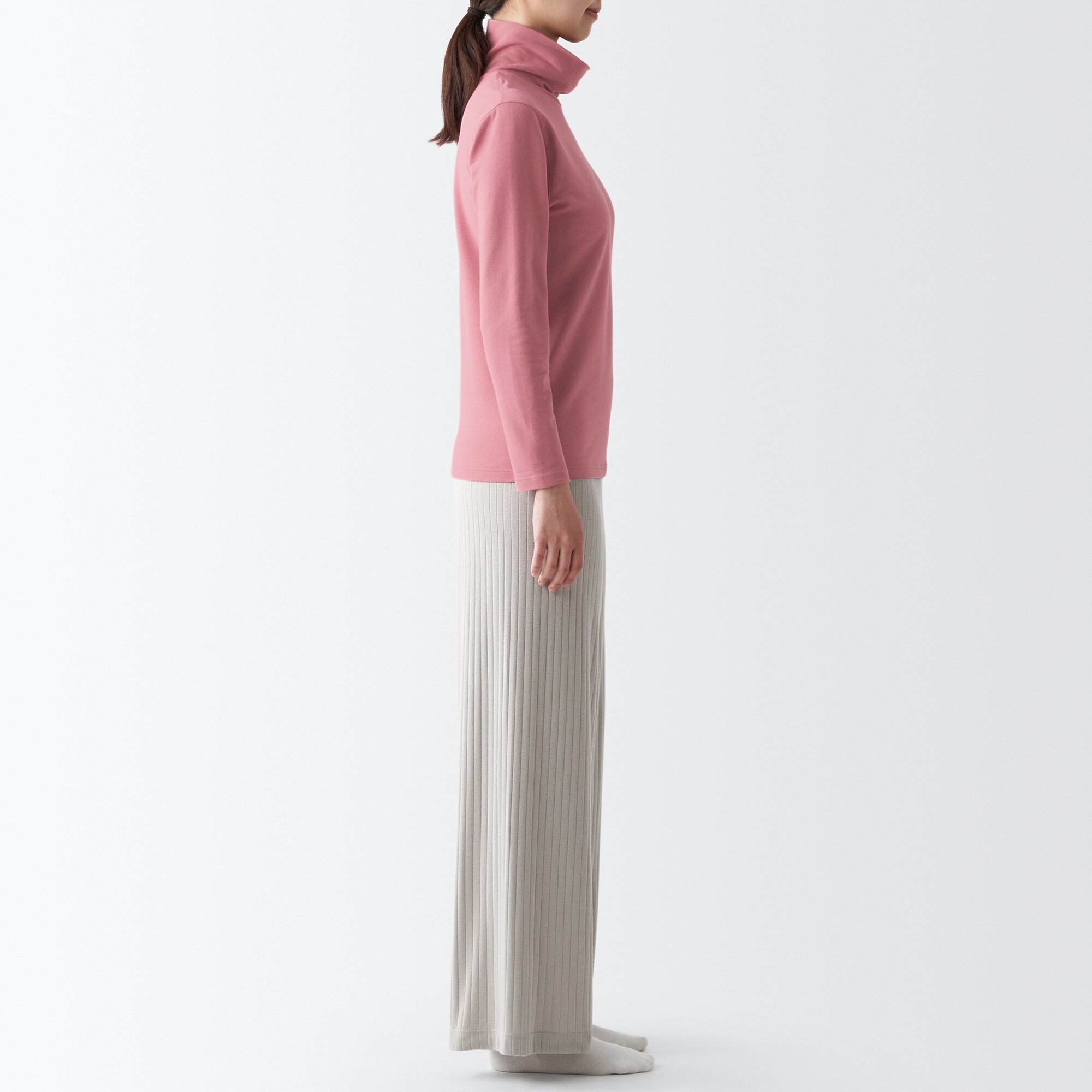 あったか綿　厚手　タートルネック長袖Ｔシャツ