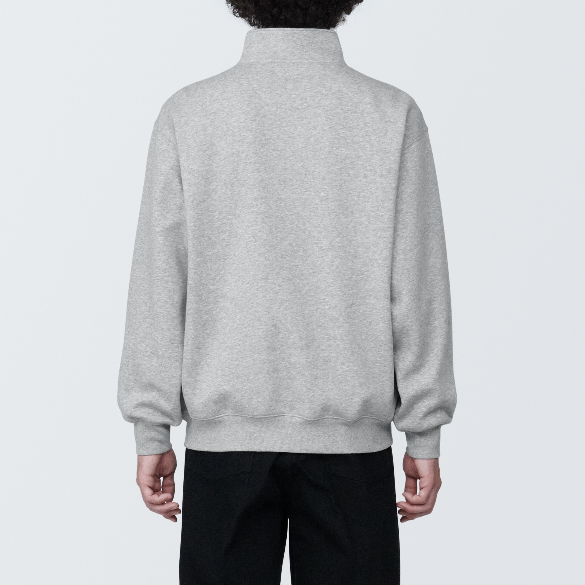 紳士　ハーフジップスウェットシャツ