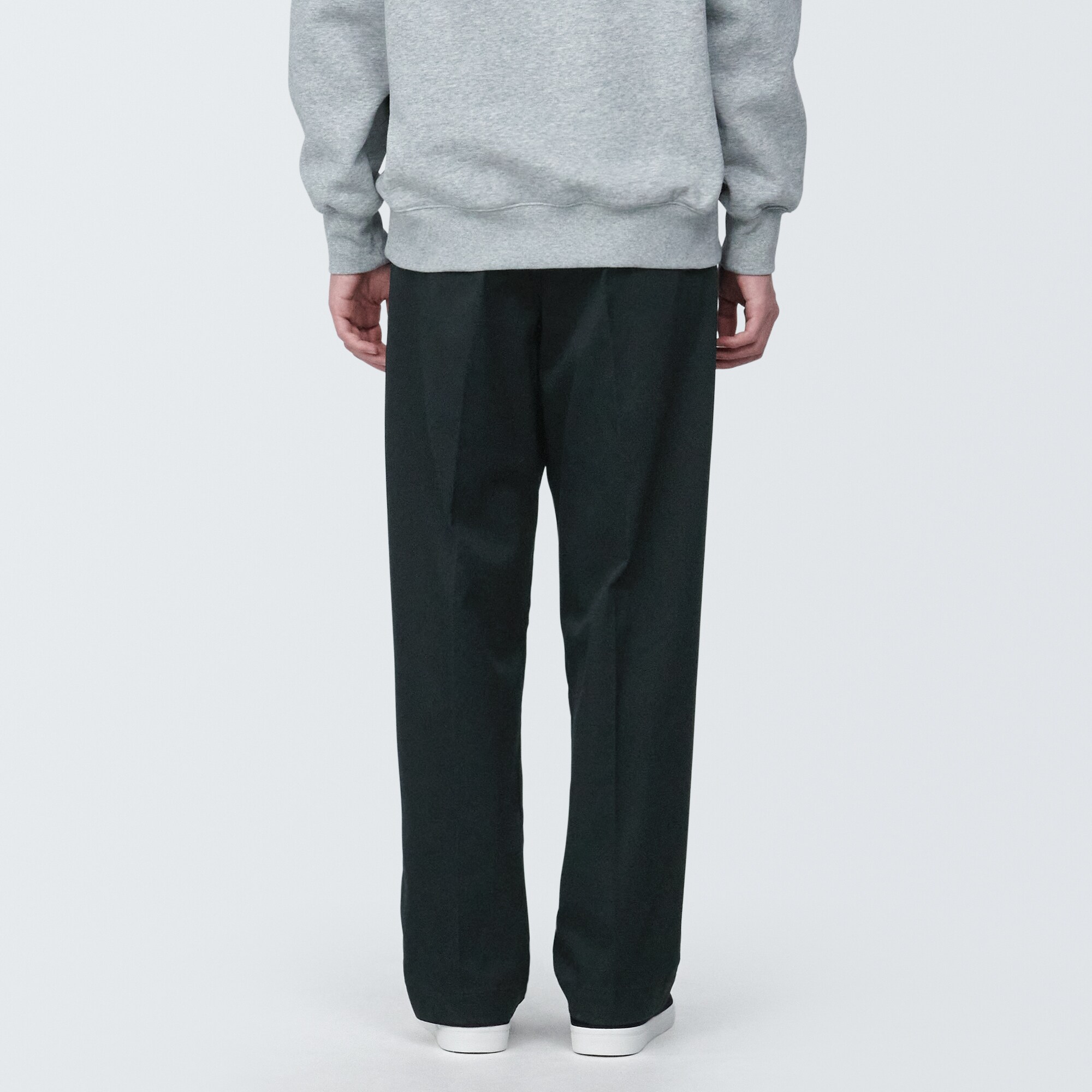 紳士　ストレッチチノタックワイドパンツ