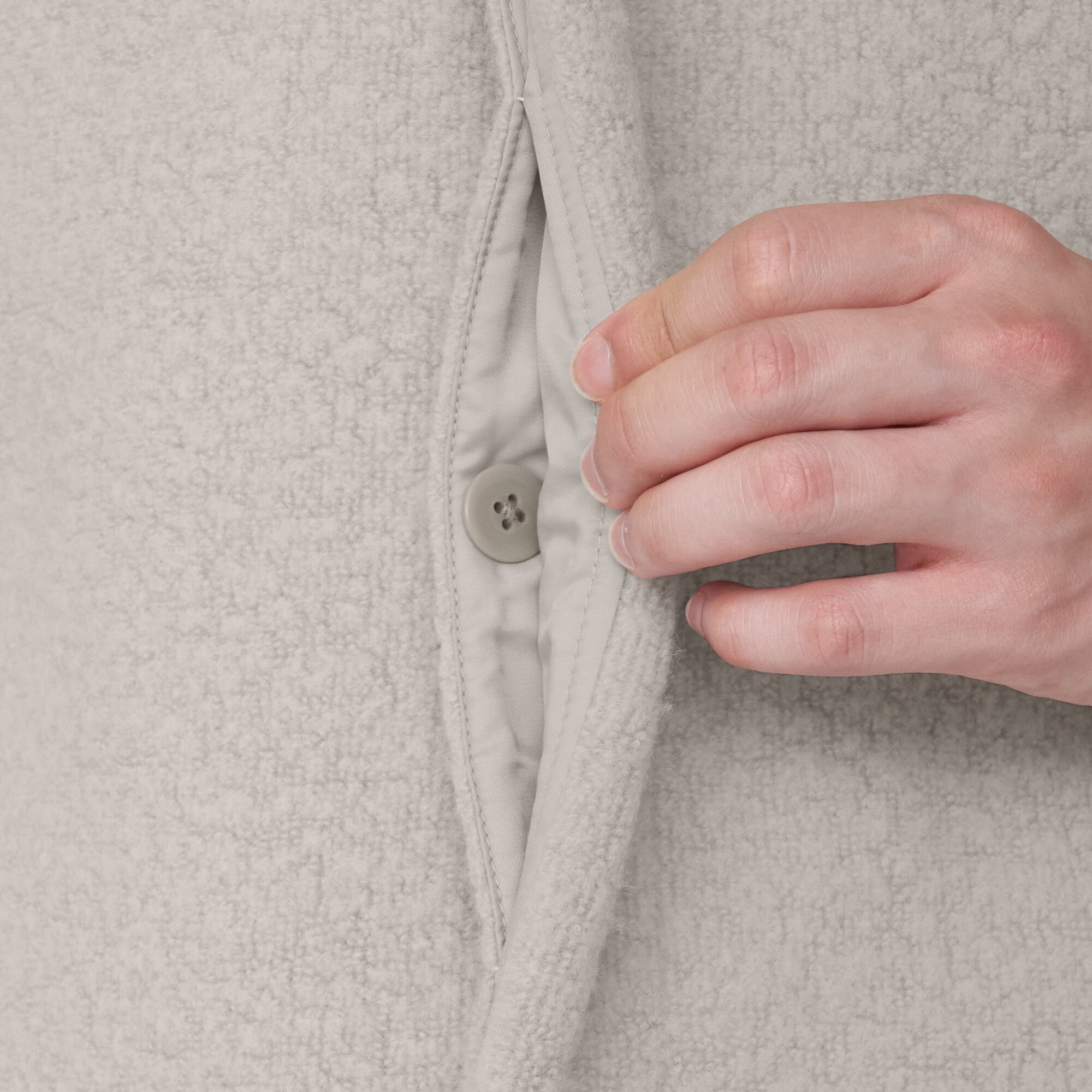 再生ウール混ボアコート（紳士）