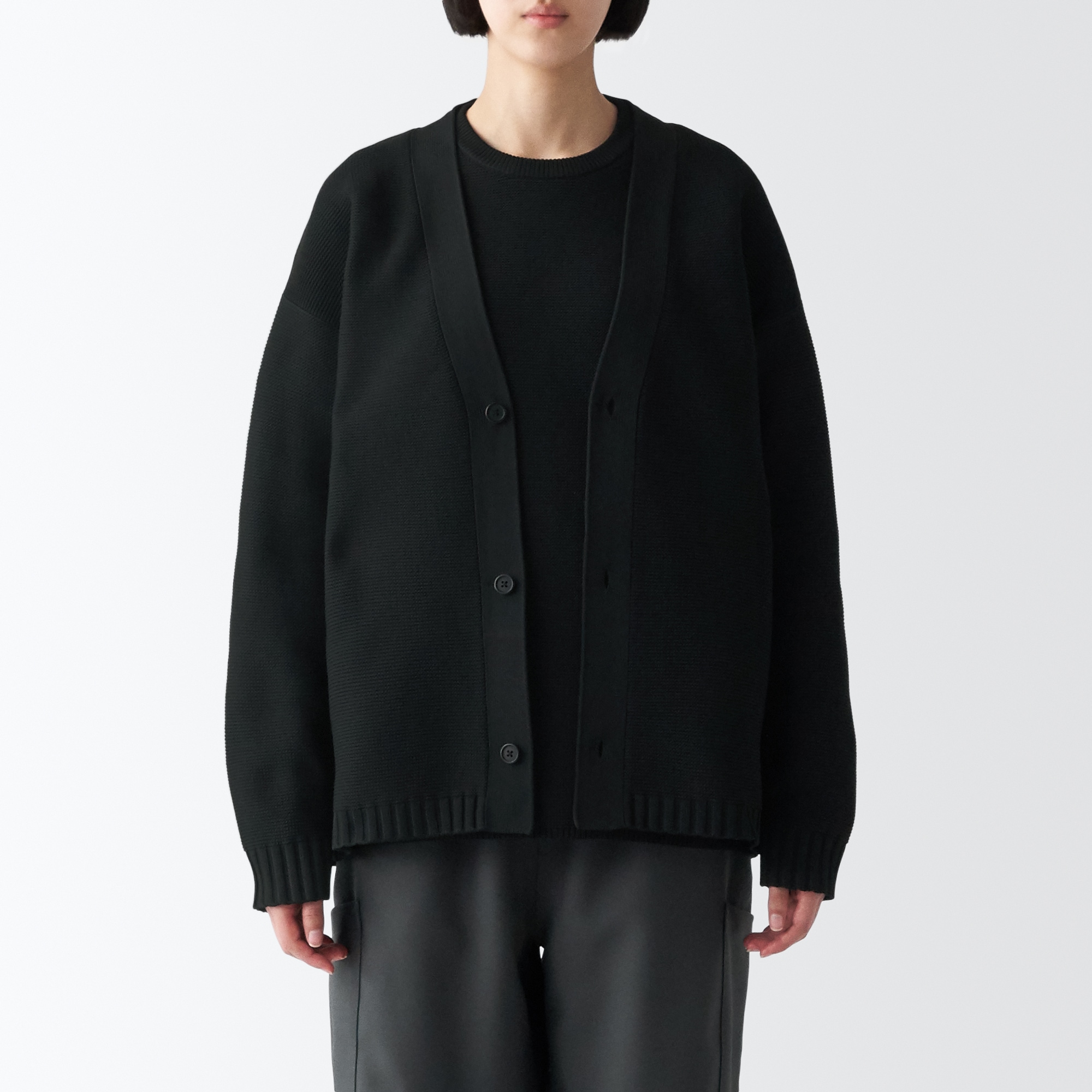 あたたかくて洗えるＶネックカーディガン